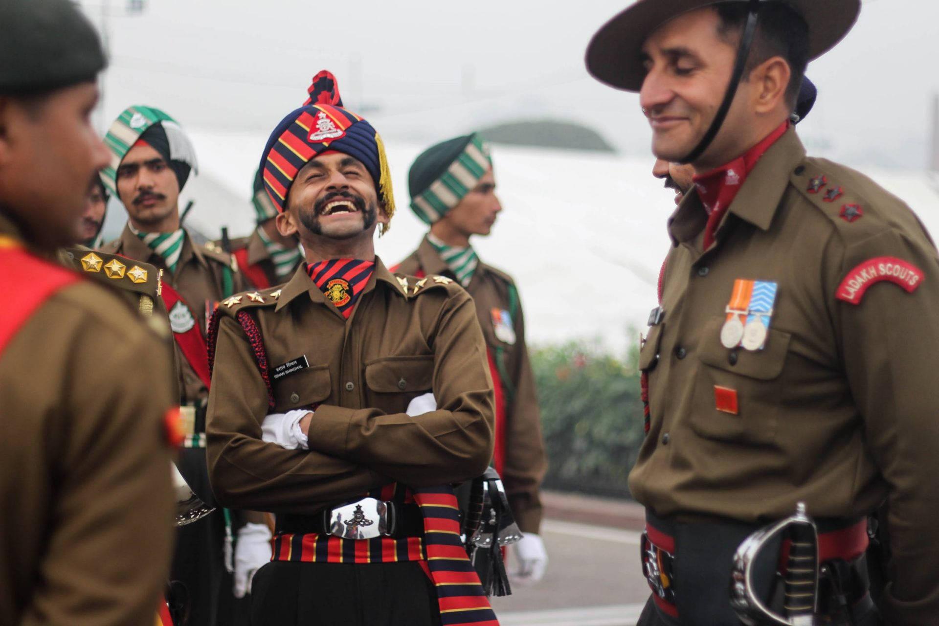 Laughing Indian Army Official — 1920x1280 wallpaper