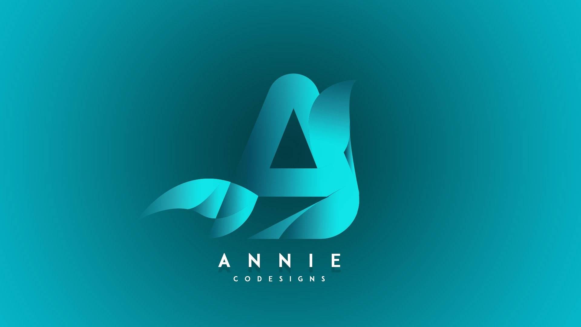 Letter A Logo In Light Blue — 1920x1080 wallpaper