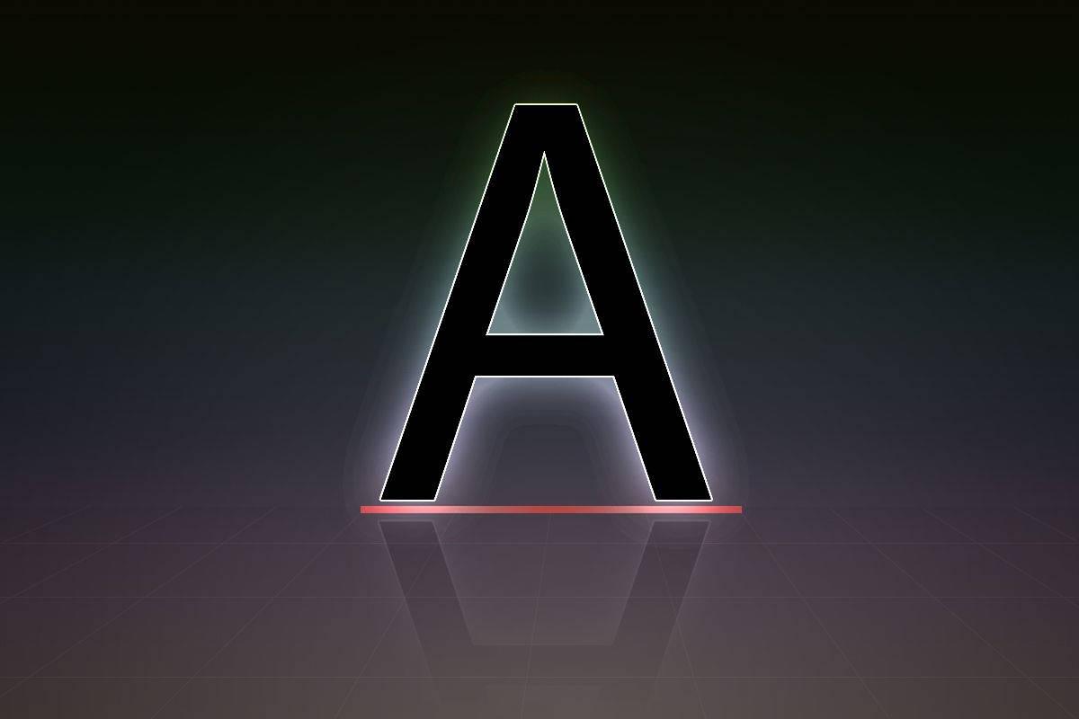 Letter A Shadow — 1200x800 wallpaper
