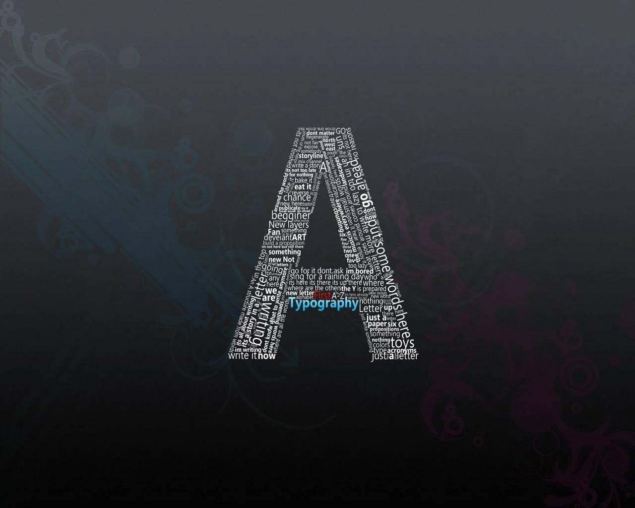 Letter A Typography — 1280x1024 wallpaper