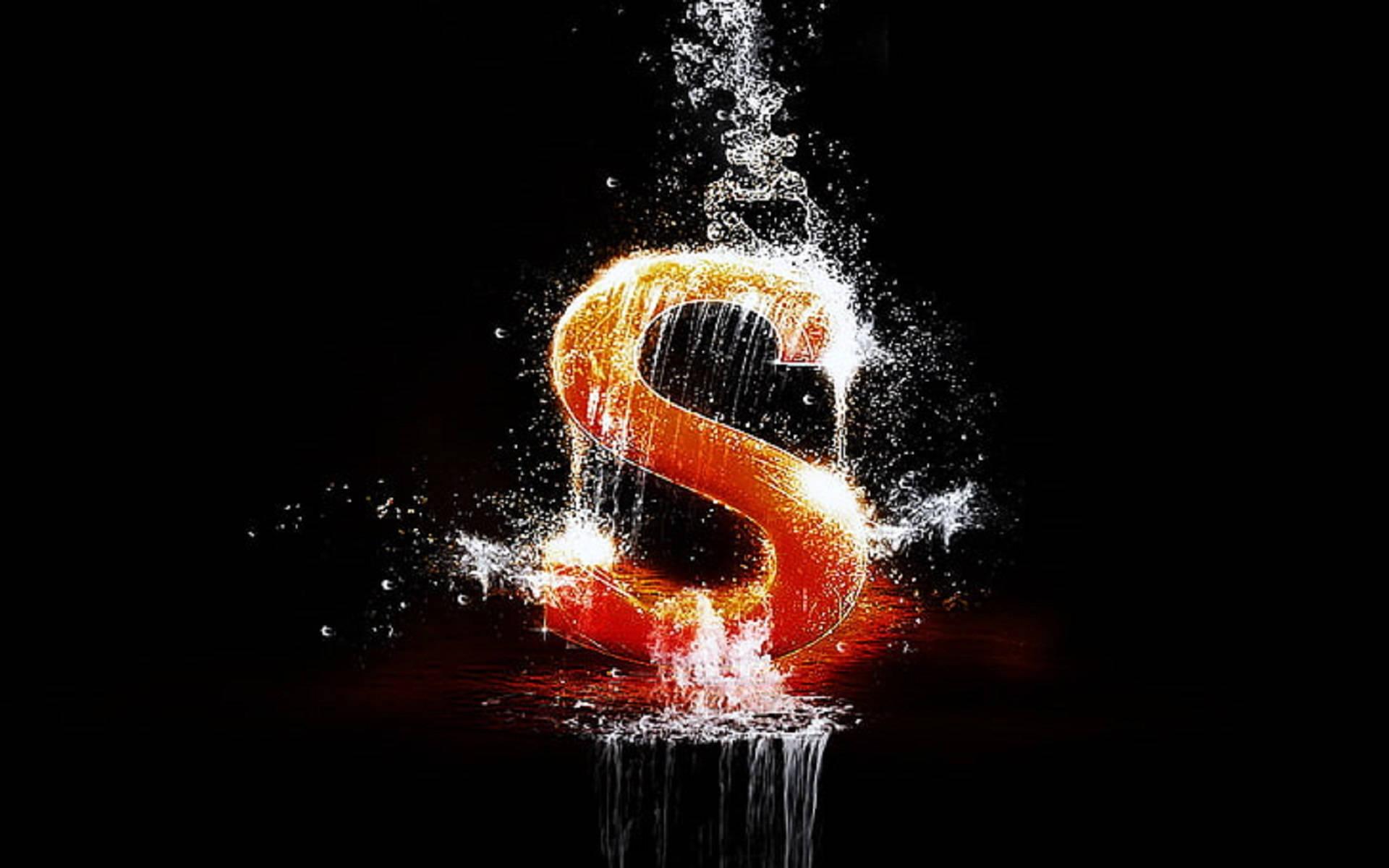 Letter S With Water Effects — 1920x1200 wallpaper