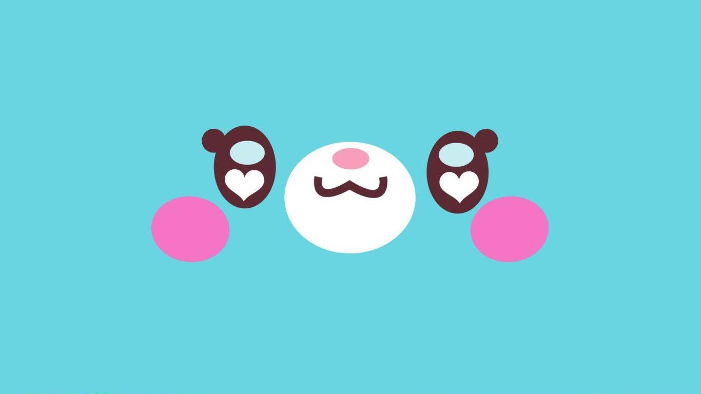 Light Blue Kawaii Cover Photo — 1366x768 wallpaper
