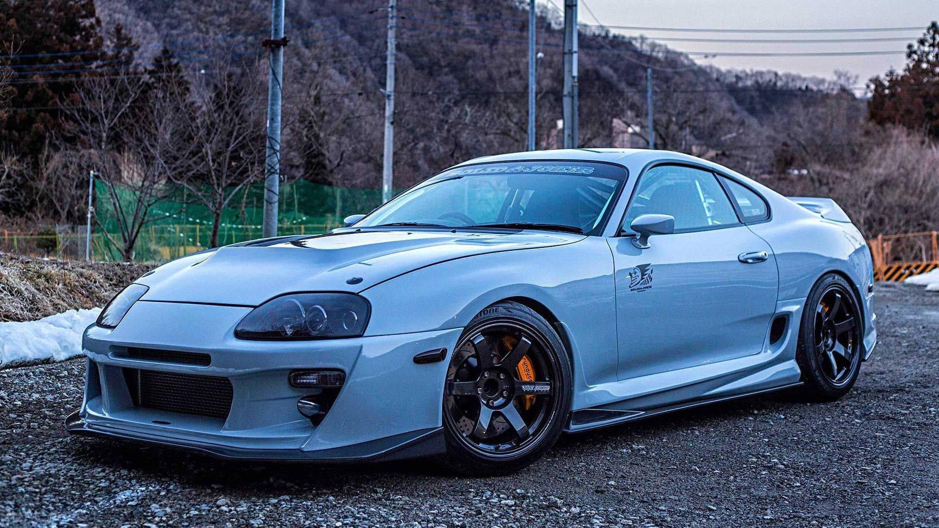 Light Blue Toyota Supra — 1920x1080 wallpaper