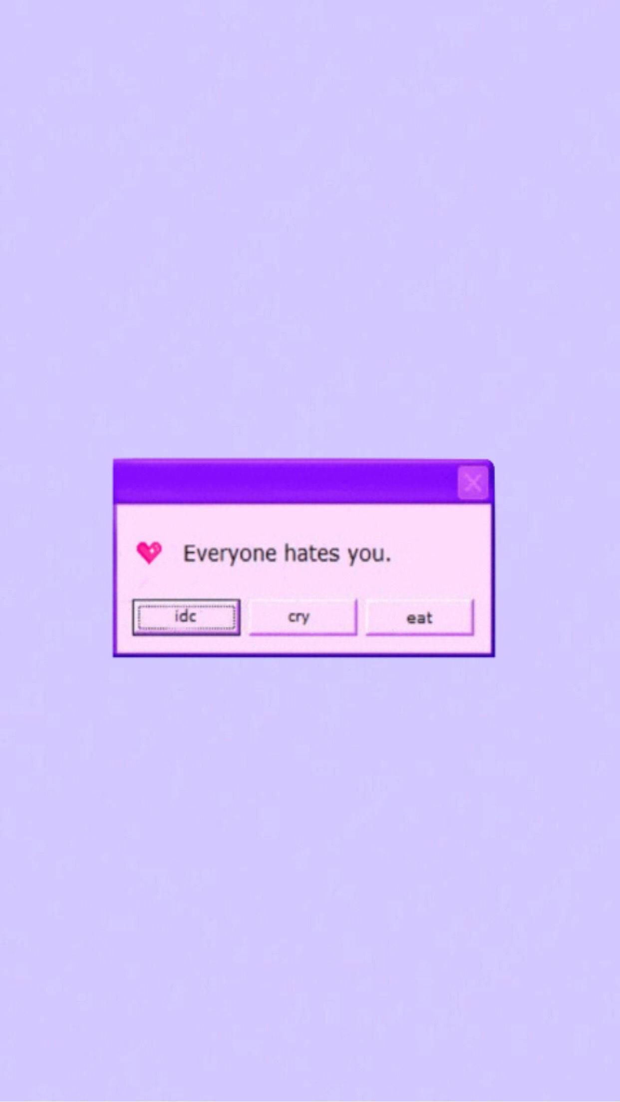 Light Purple Aesthetic Computer Notification — 1242x2205 wallpaper