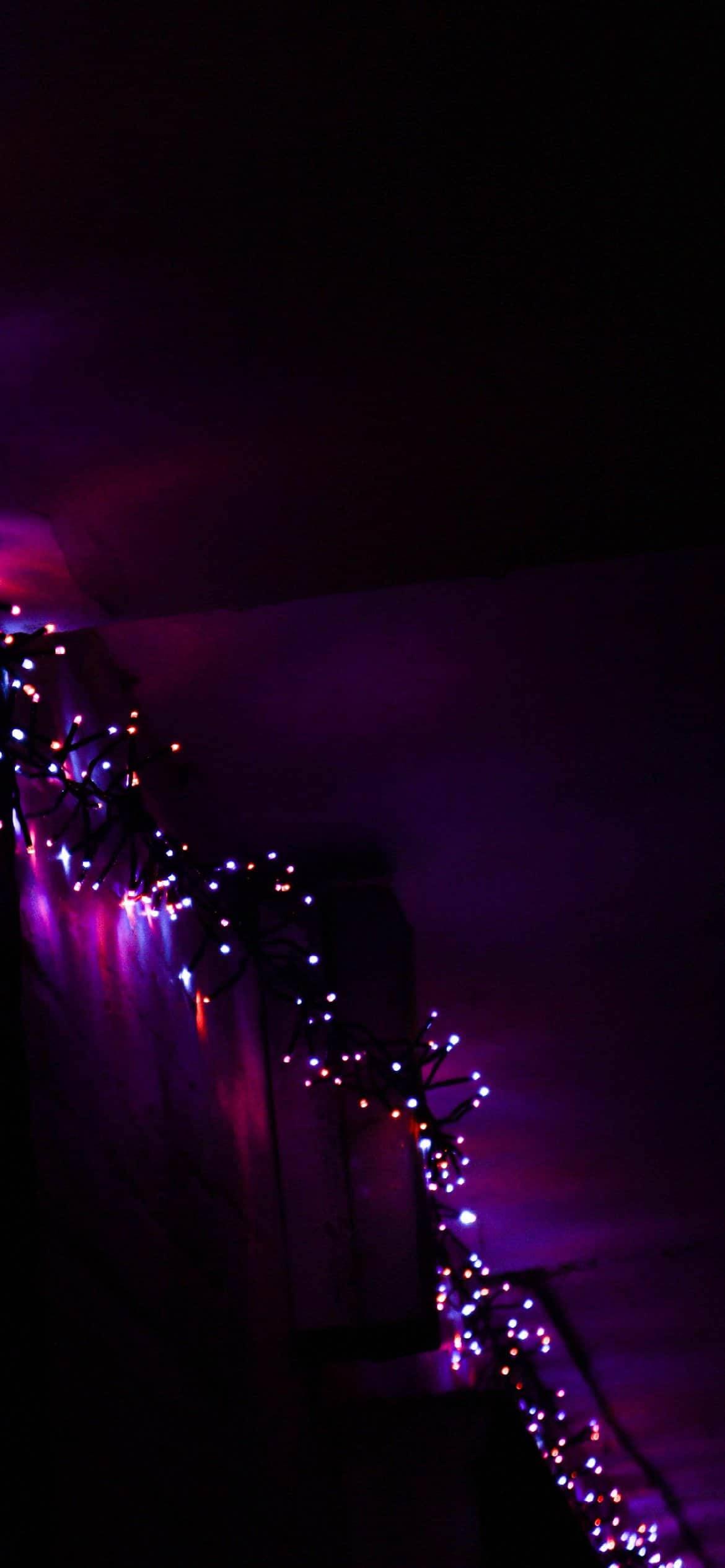 Light Purple Aesthetic Fairy Lights — 1170x2532 wallpaper