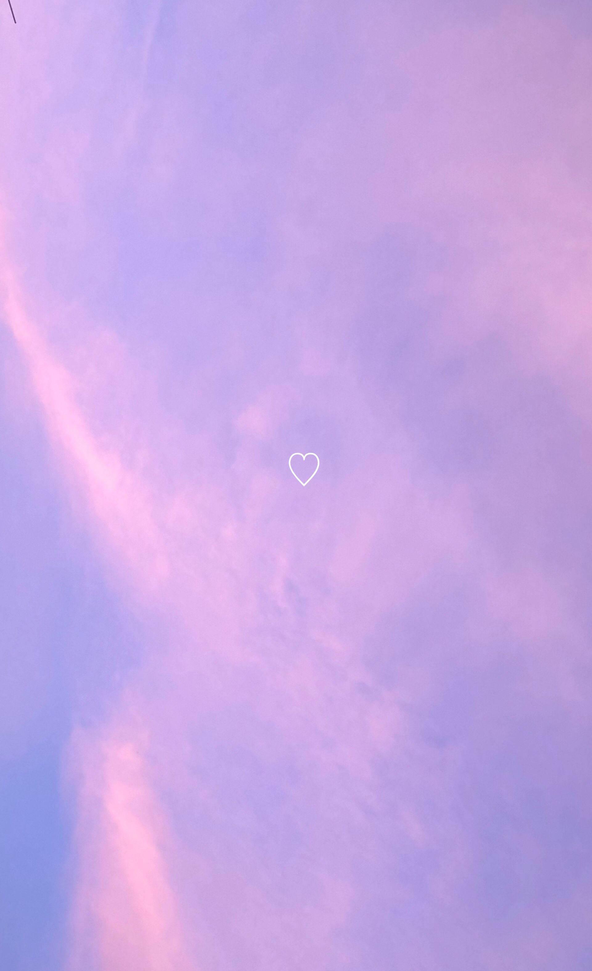 Light Purple Aesthetic Heart And Clouds — 1921x3147 wallpaper