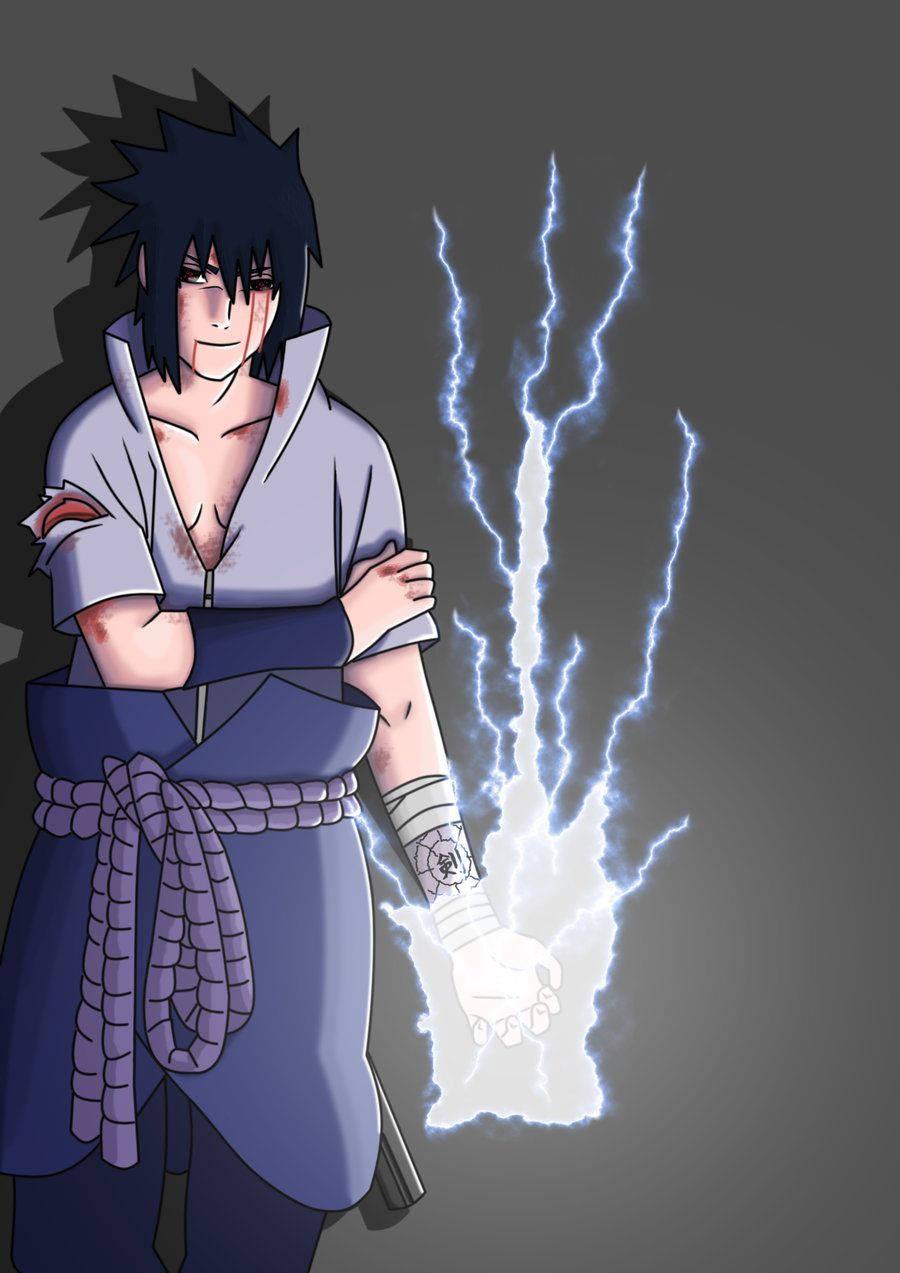 Lightning Fast Chidori Hand Jutsu by Sasuke Uchiha — 900x1273 wallpaper