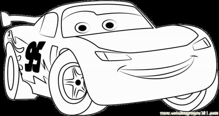 Lightning Mc Queen Coloring Page — 768x408 wallpaper