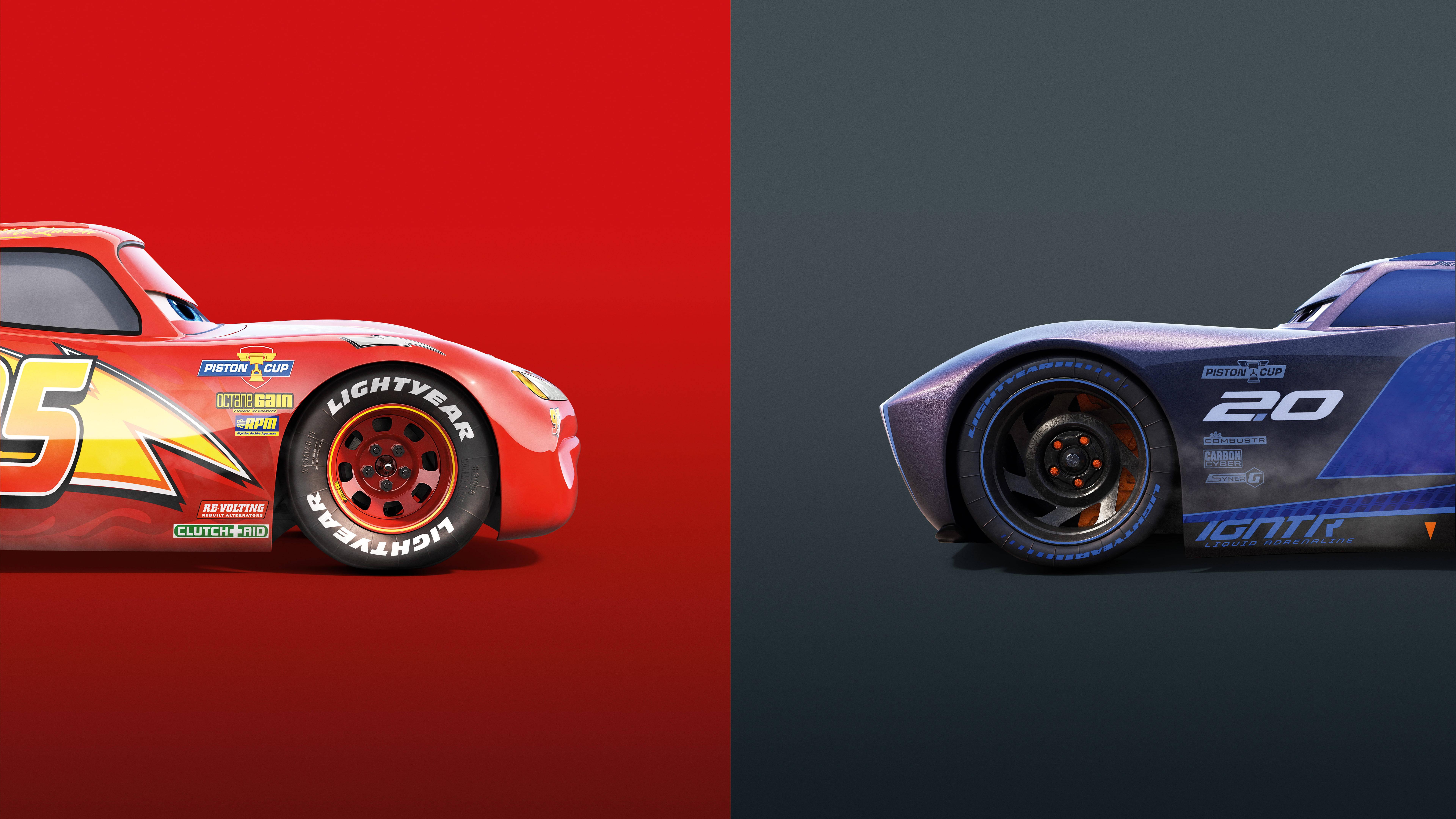 Lightning McQueen Jackson Storm — 7680x4320 wallpaper