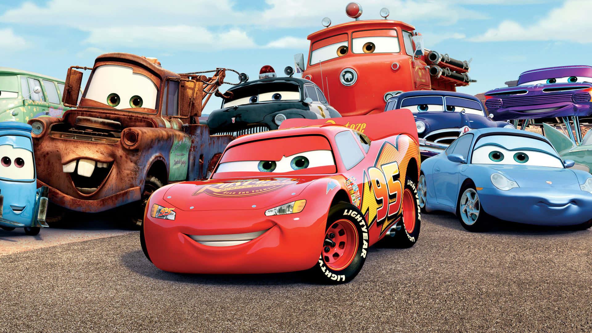 Lightning McQueen Racing on a Speedy Track — 1920x1080 wallpaper