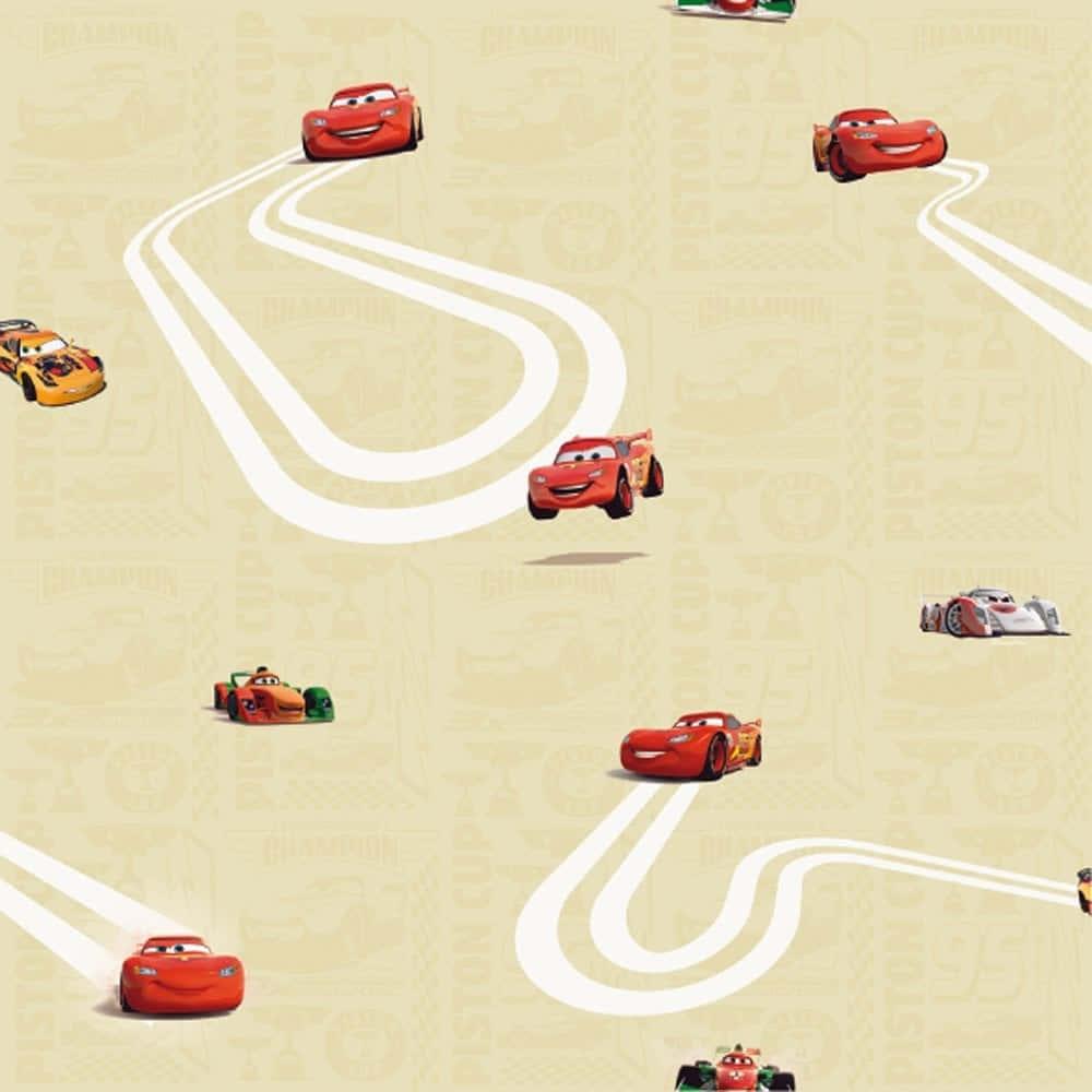 Lightning McQueen Racing Through the Track — 1000x1000 wallpaper