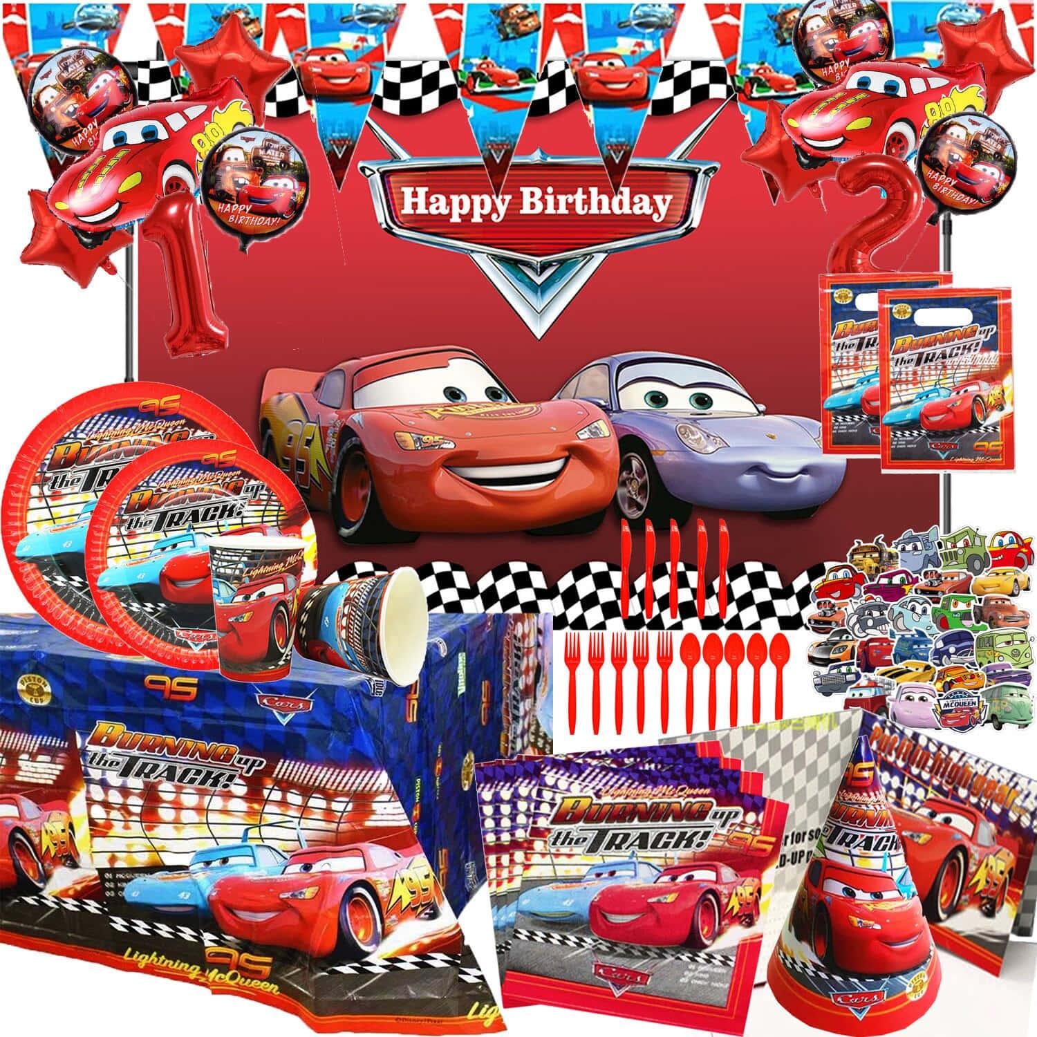 Lightning McQueen Speeding on the Track — 1500x1500 wallpaper