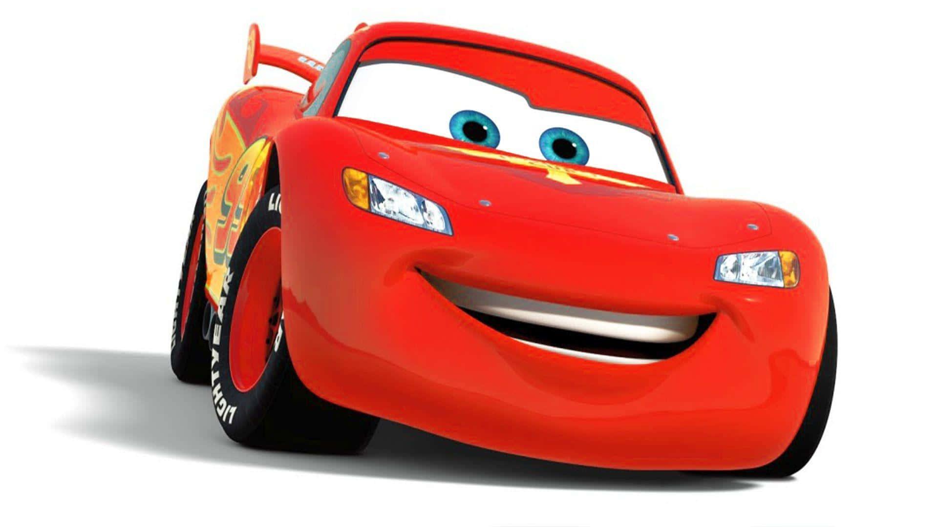 Lightning McQueen Speeding through the Race Track — 1920x1080 wallpaper