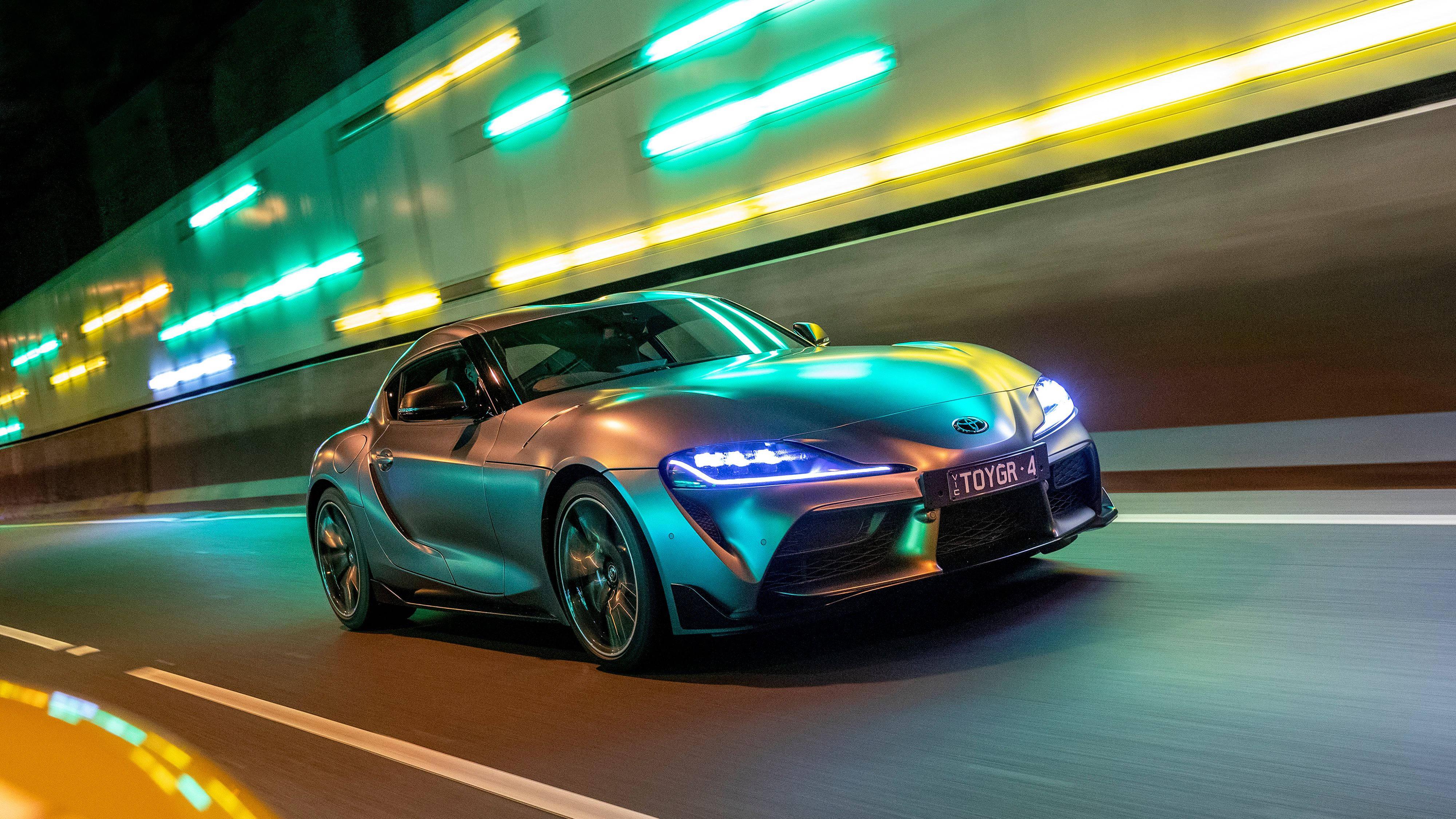 Lights Reflected At Toyota Supra Car — 4000x2250 wallpaper