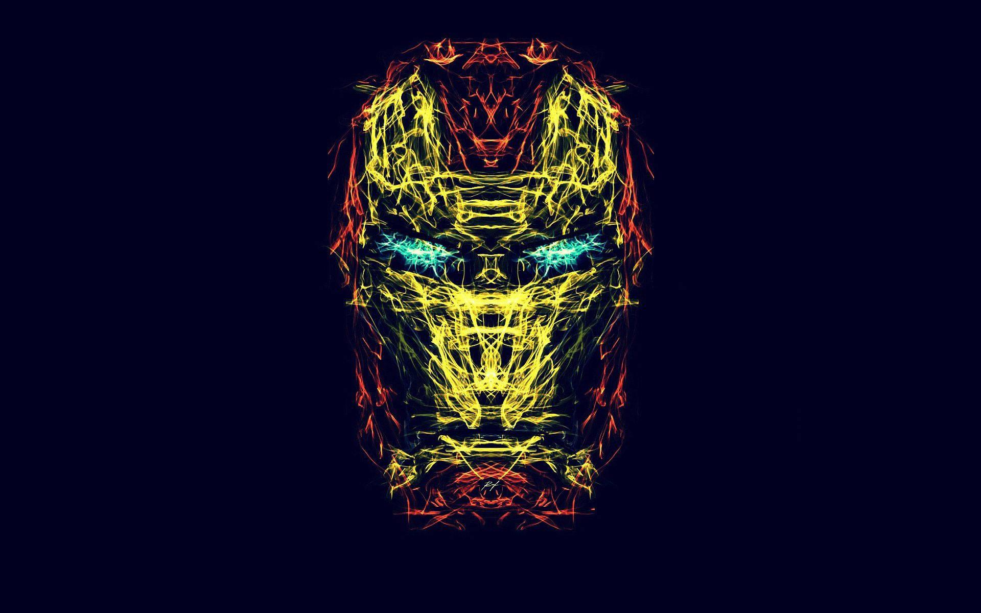 Line Art Iron Man Full HD — 1920x1200 wallpaper