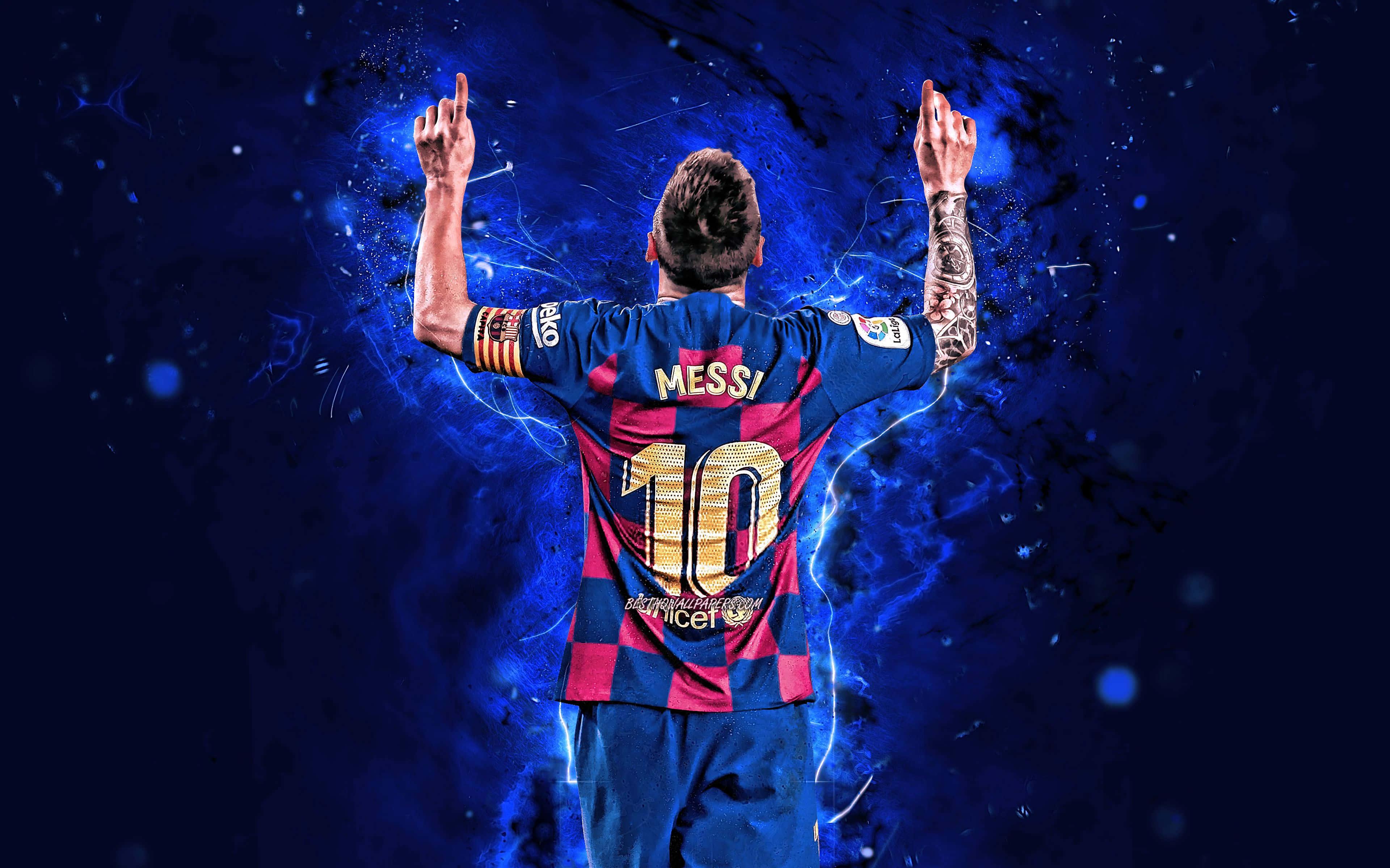 Lionel Messi - A cool and composed leader of the football pitch — 3840x2400 wallpaper