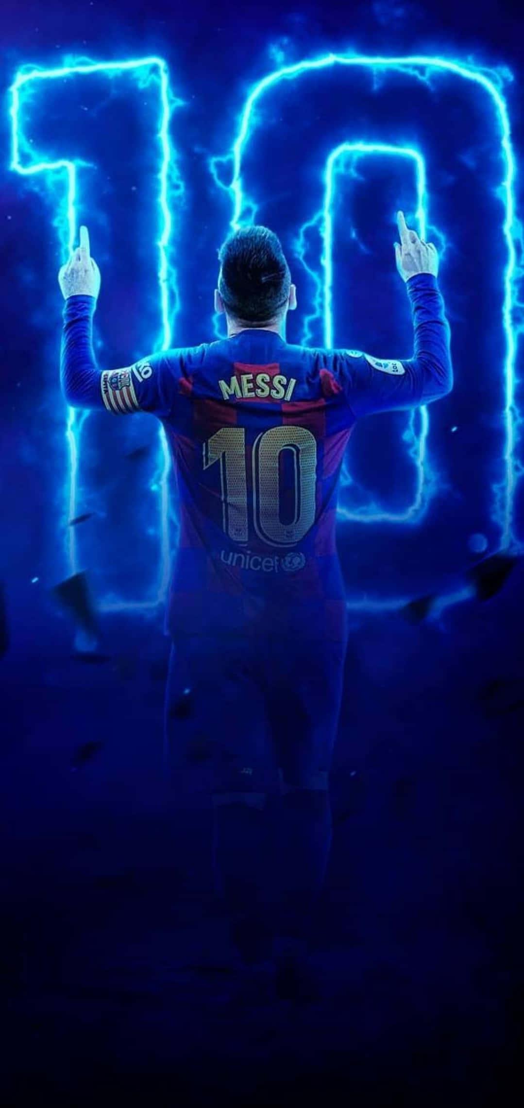 Lionel Messi Capturing the Fans with his Signature Style — 1079x2280 wallpaper