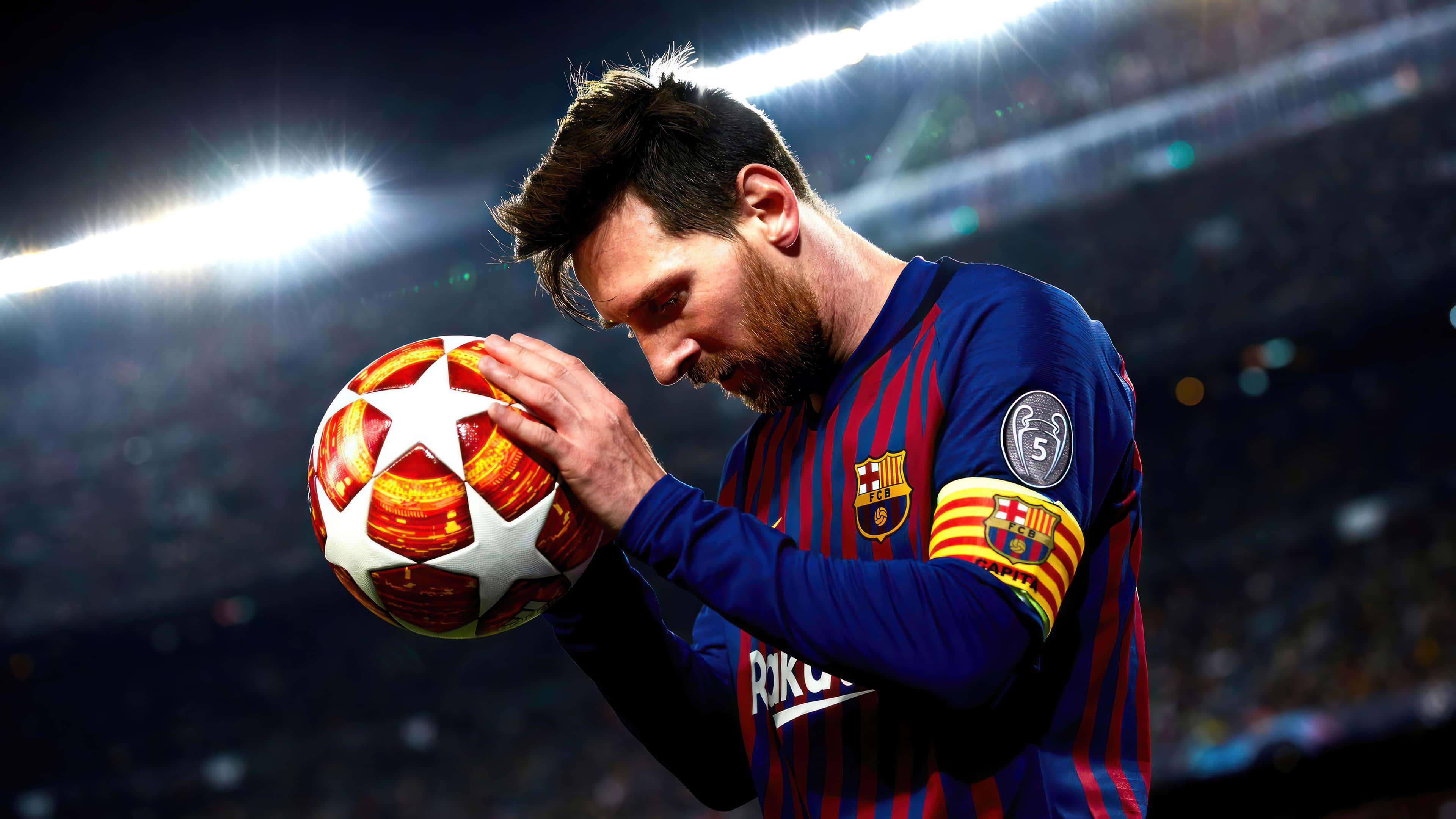 Lionel Messi controlling the ball with ease. — 3840x2160 wallpaper