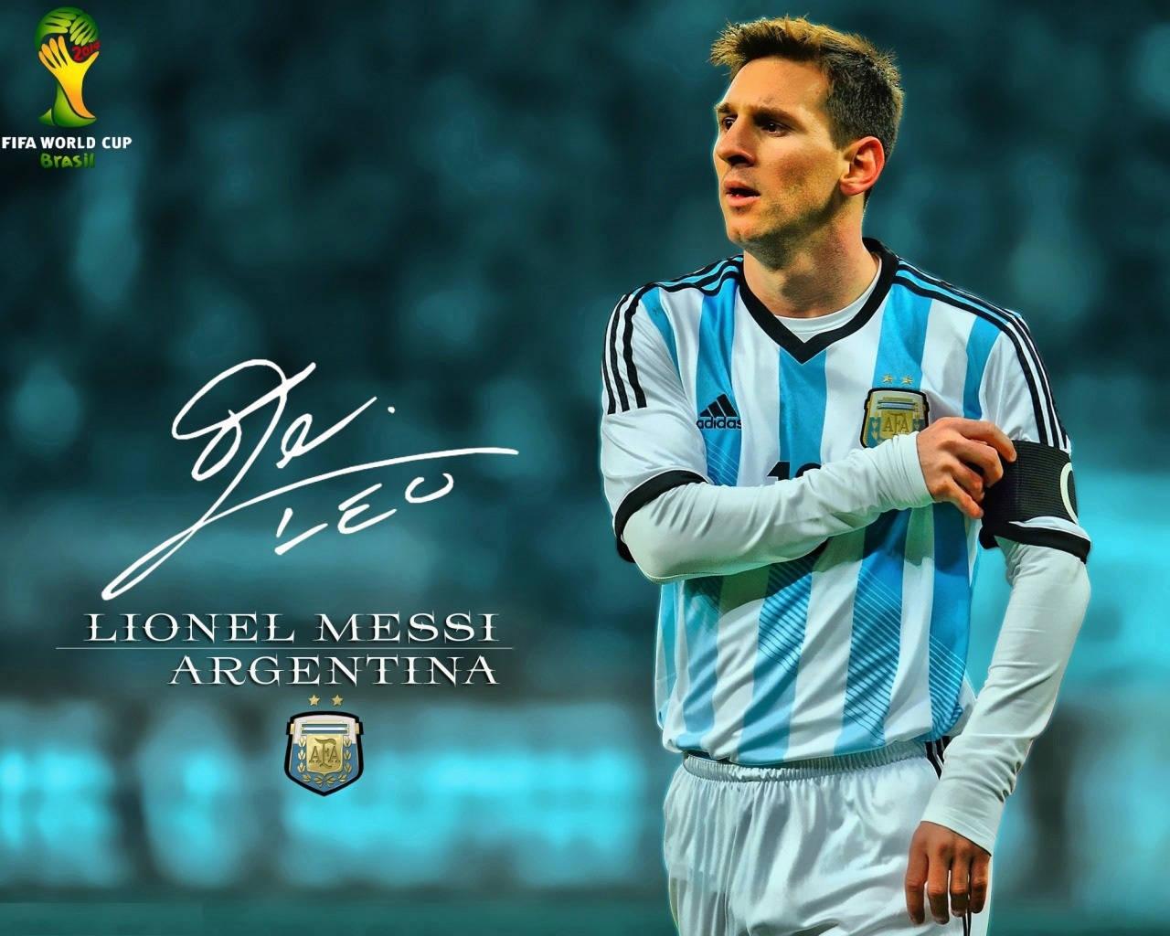 Lionel Messi Signature Argentina — 1280x1024 wallpaper