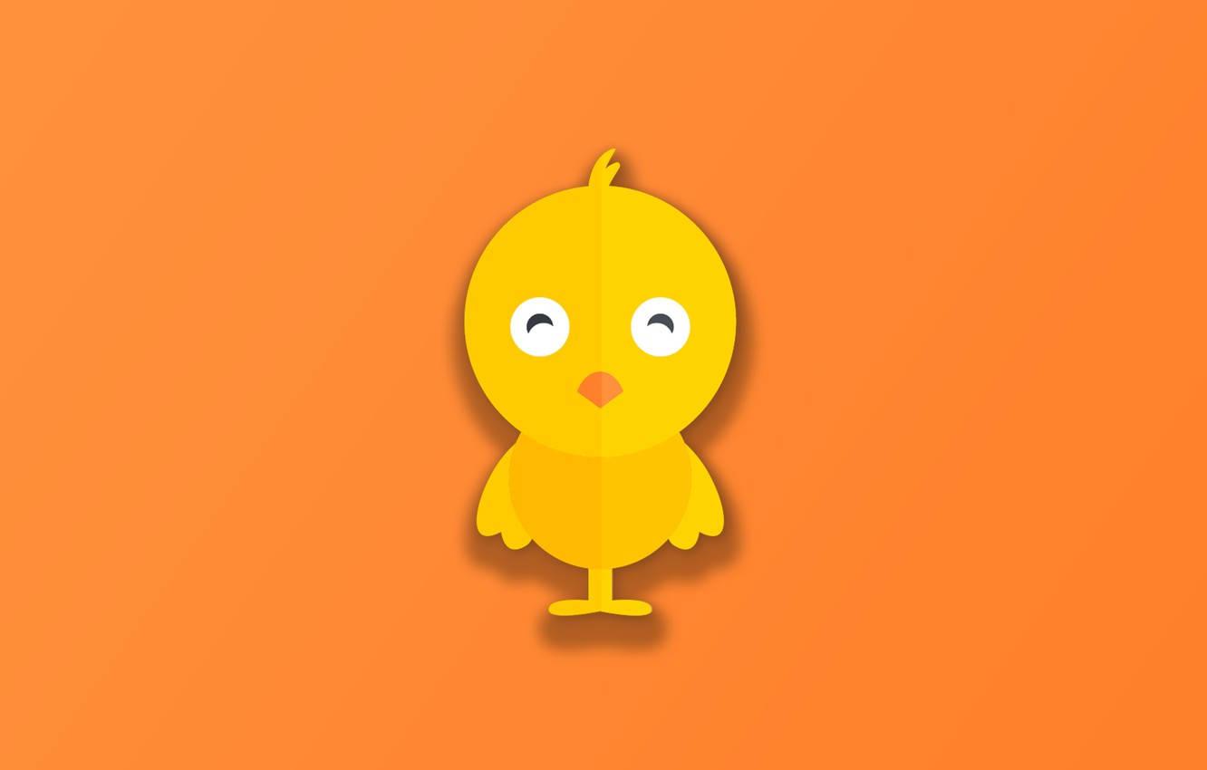 Little Cartoon Chick Cute Laptop — 1332x850 wallpaper