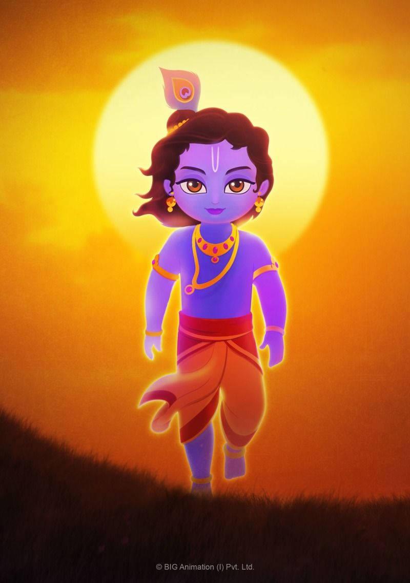Little Cartoon Krishna — 800x1136 wallpaper