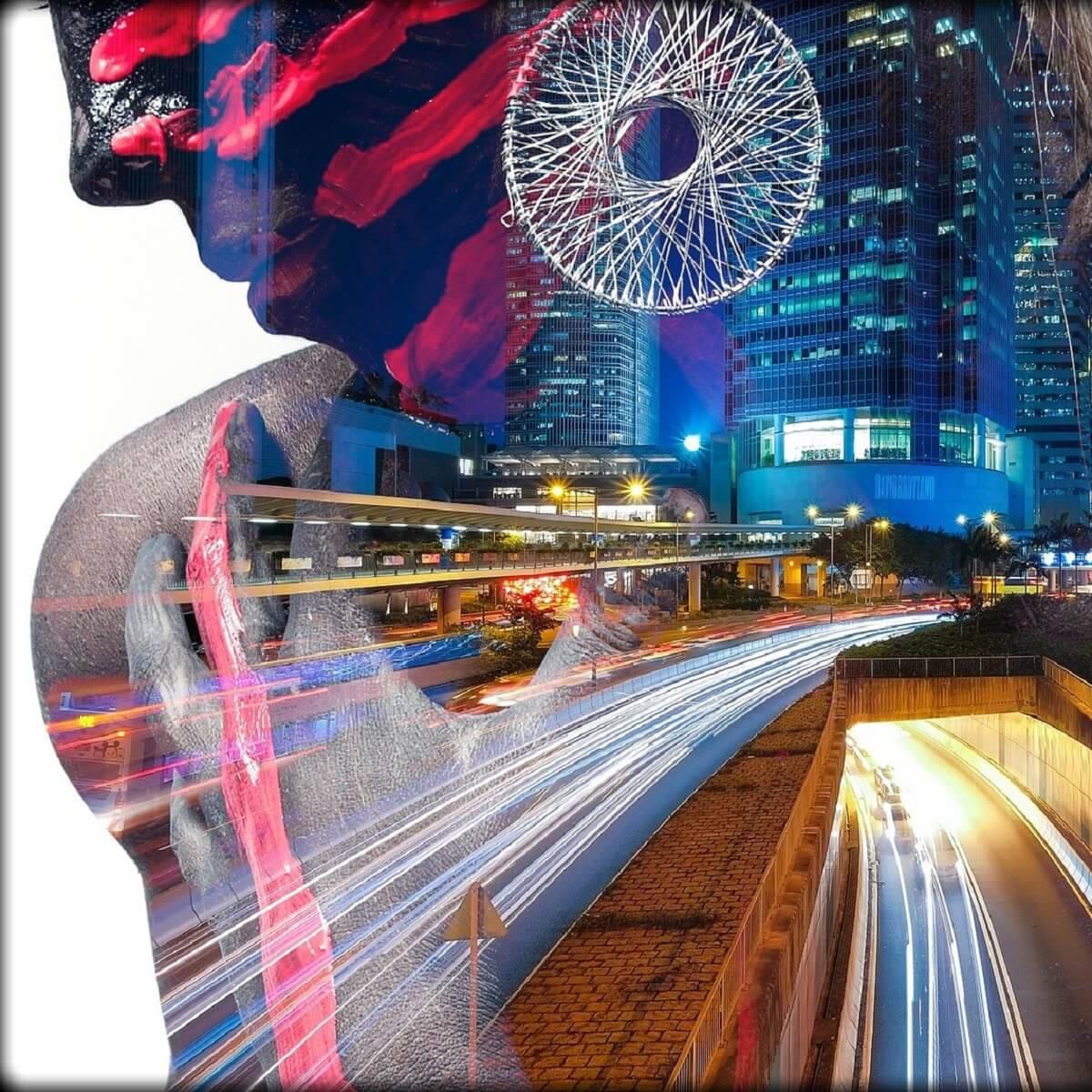 Live City Light Trail — 1200x1200 wallpaper