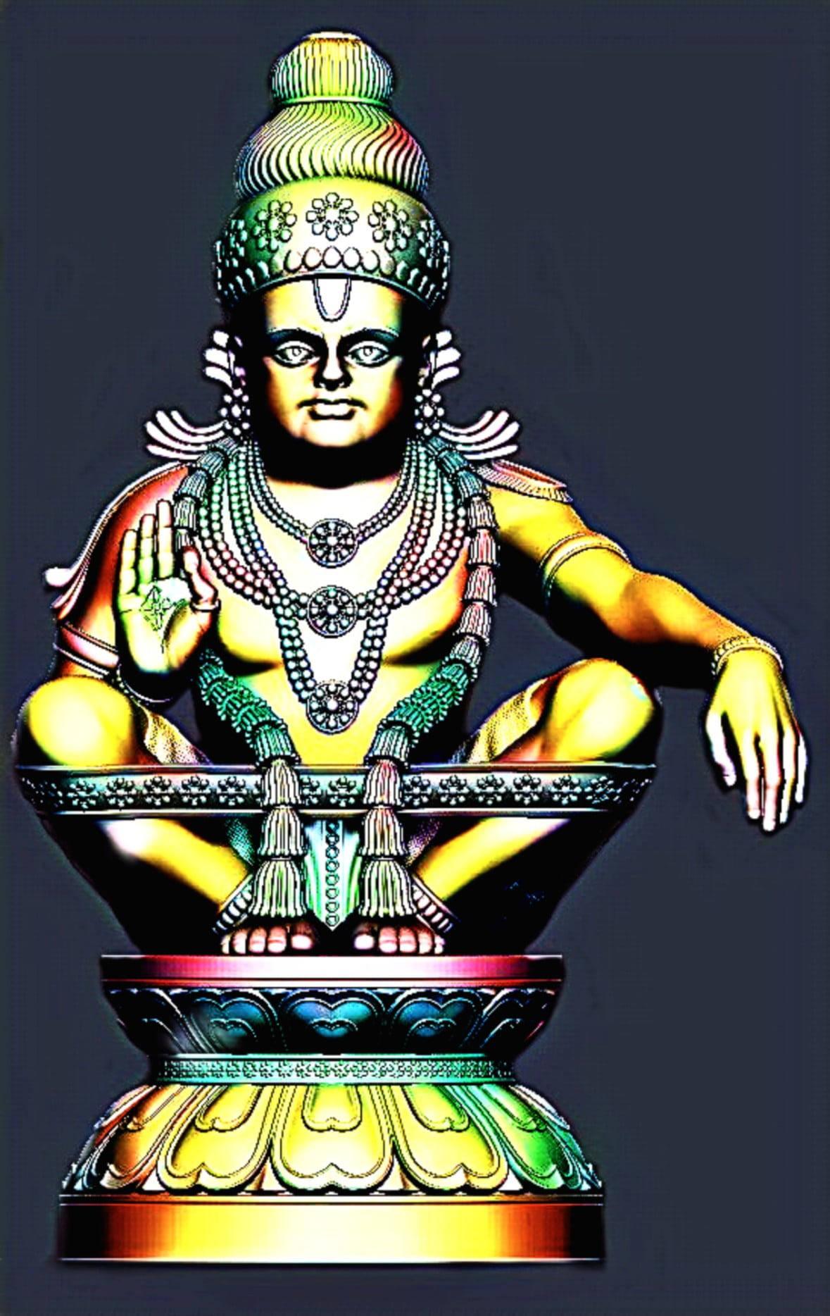 Lord Ayyappa On Gray Background — 1179x1868 wallpaper