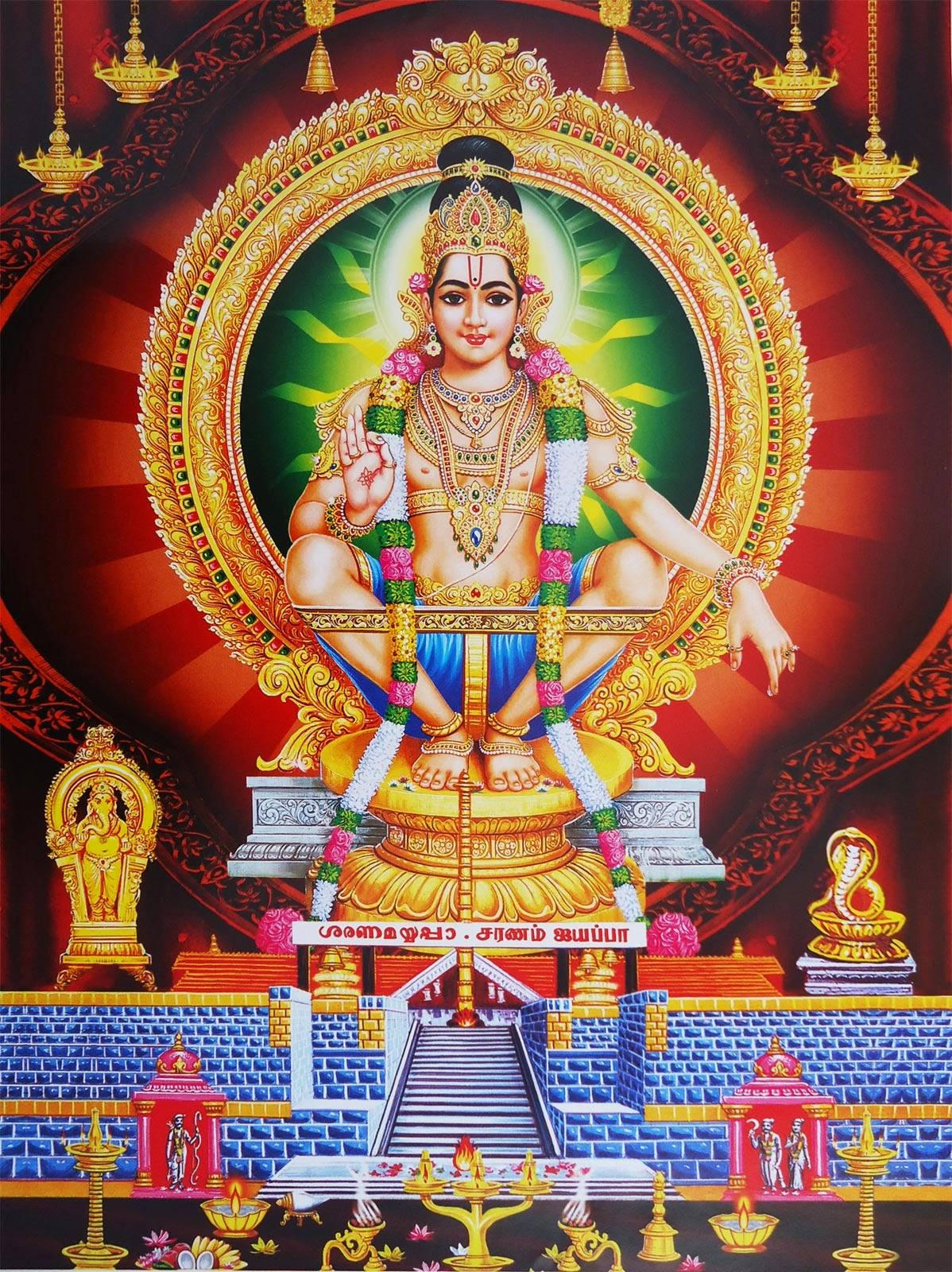 Lord Ayyappa With Golden Trinkets — 1198x1600 wallpaper