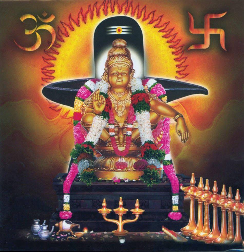 Lord Ayyappa With Hindu Symbols — 950x981 wallpaper
