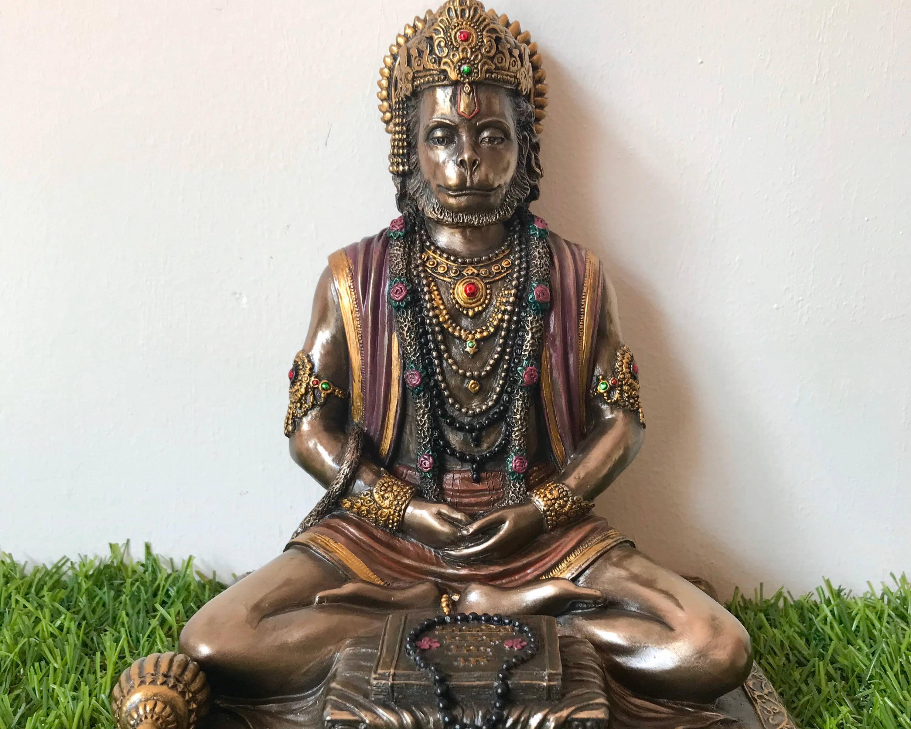 Lord Hanuman 3D Copper Figure — 3000x2400 wallpaper