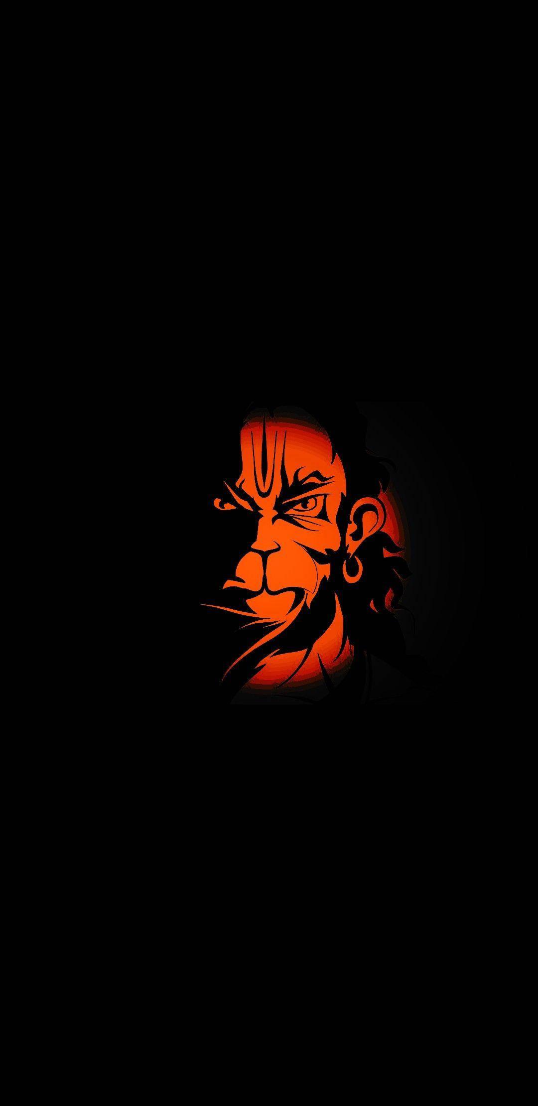 Herre hanuman orange ansigt hd