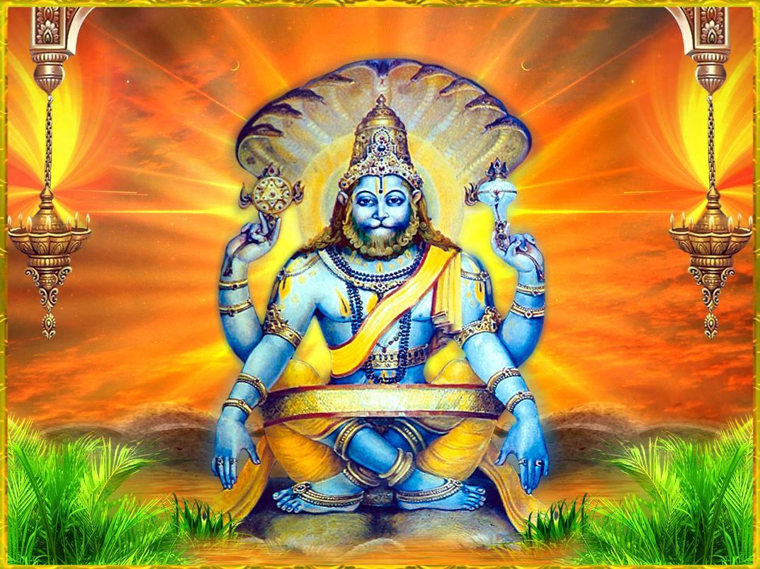 Lord Narasimha in Divine Artwork — 1073x804 wallpaper