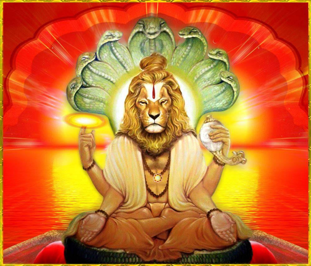 Lord Narasimha Lion Head — 1000x855 wallpaper