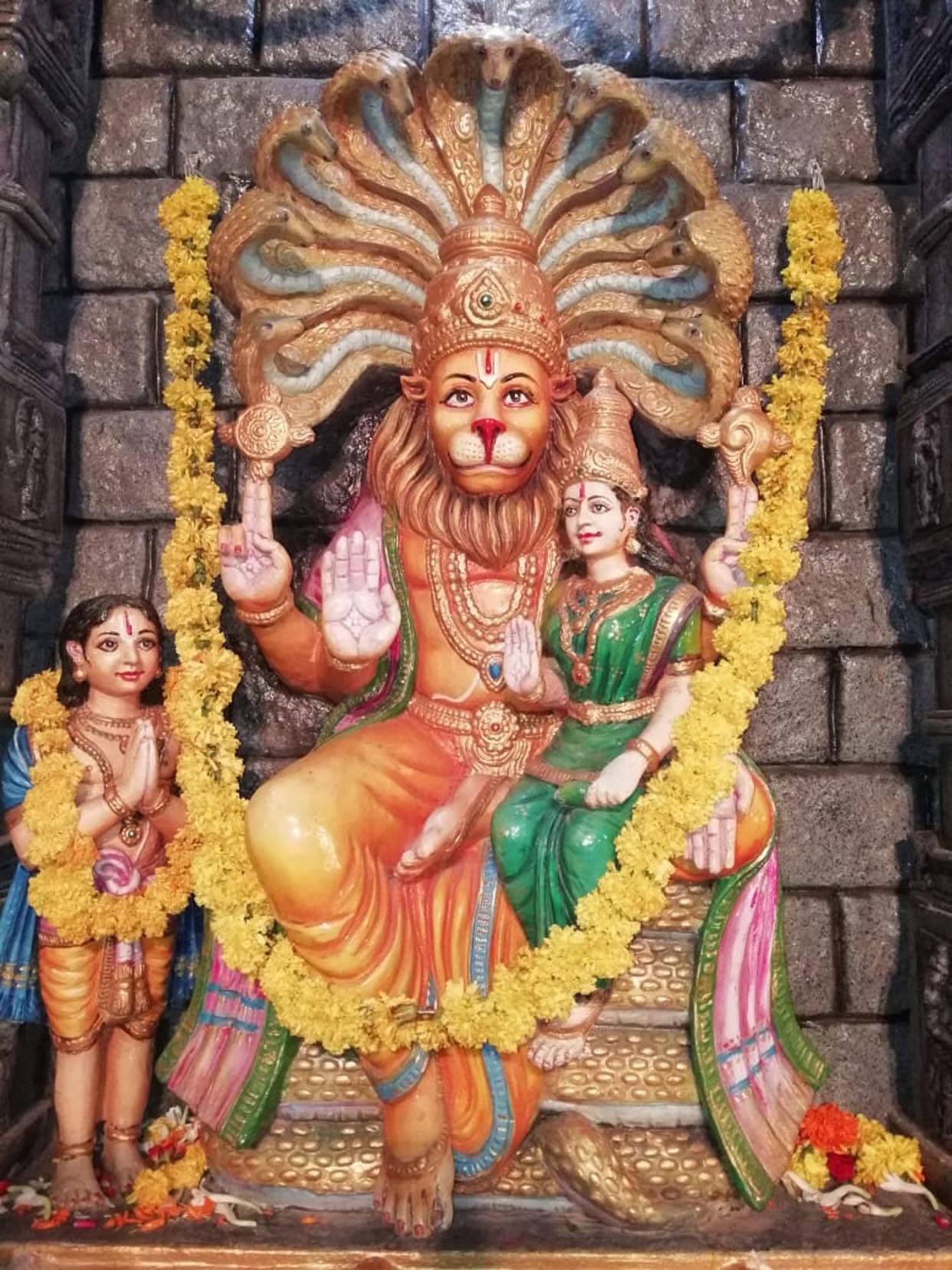 Lord Narasimha Sculpture In Hyderabad — 1242x1656 wallpaper