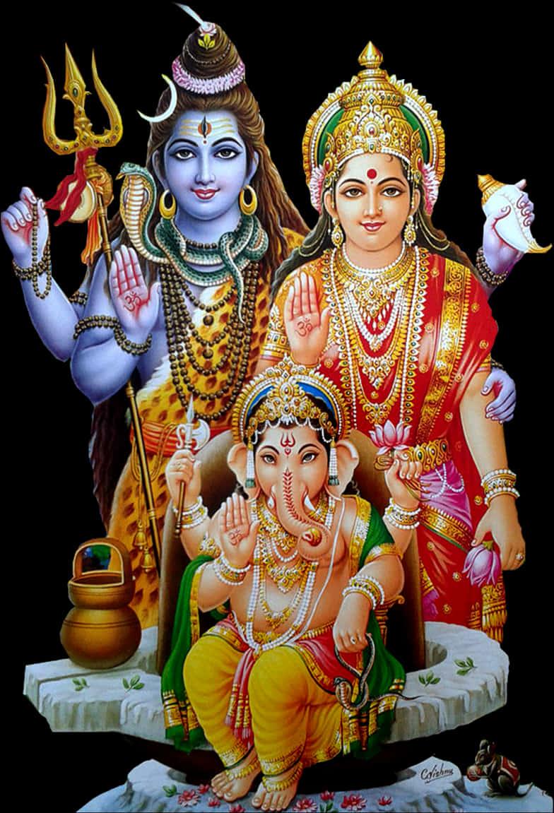Lord Shiva Family Traditional Art — 784x1151 wallpaper