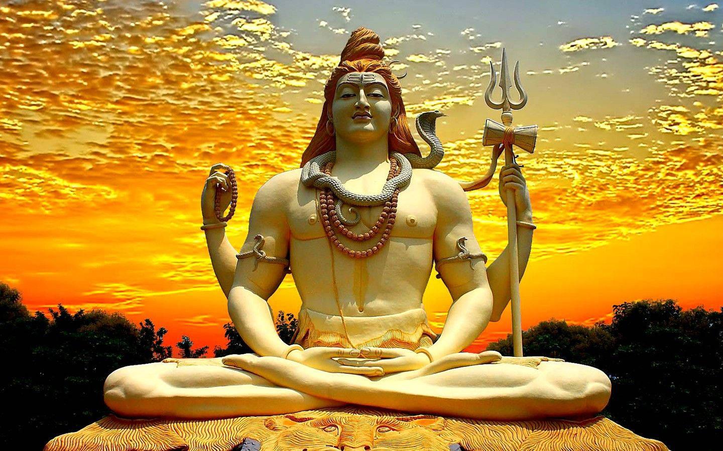 Lord Shiva Orange Skies — 1440x900 wallpaper