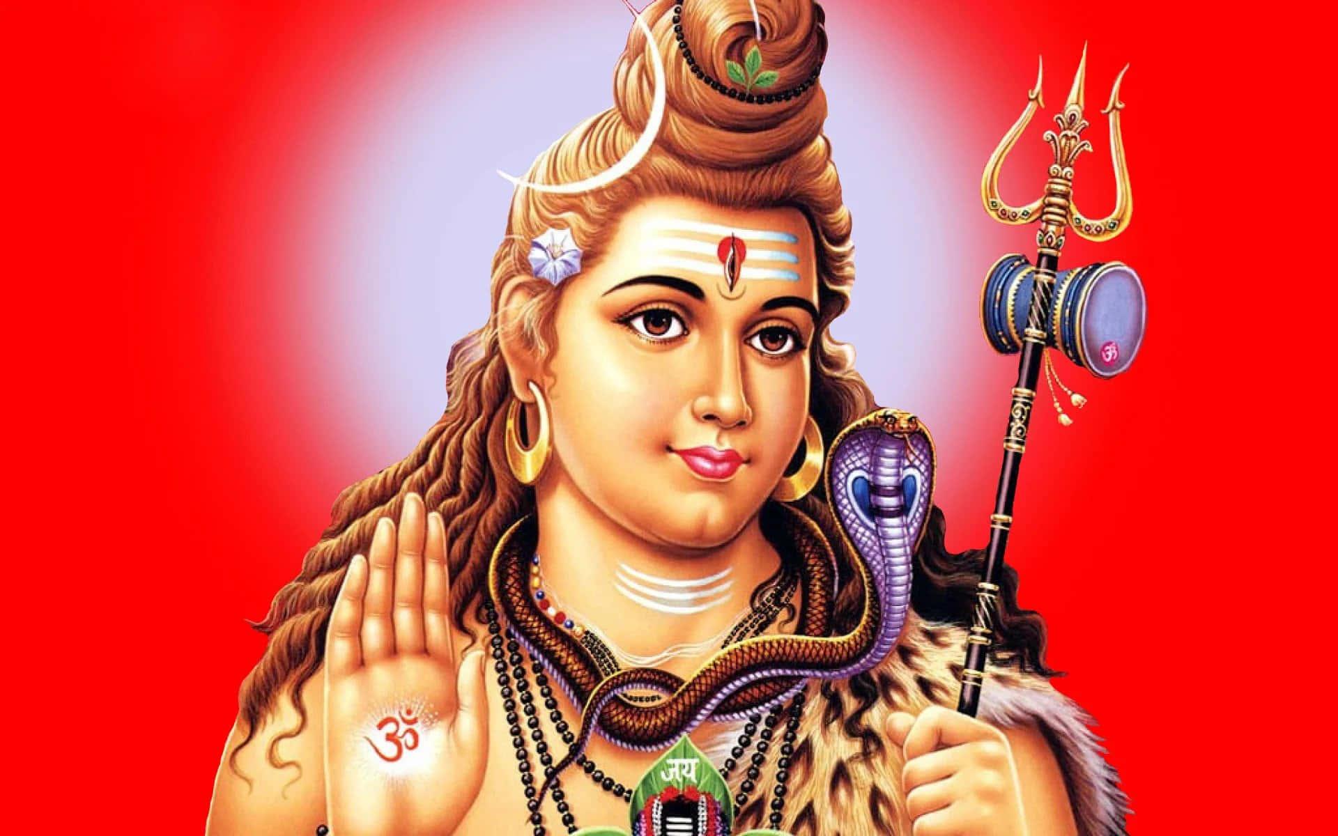 lord shiva with snakes and a snake — 1920x1200 wallpaper