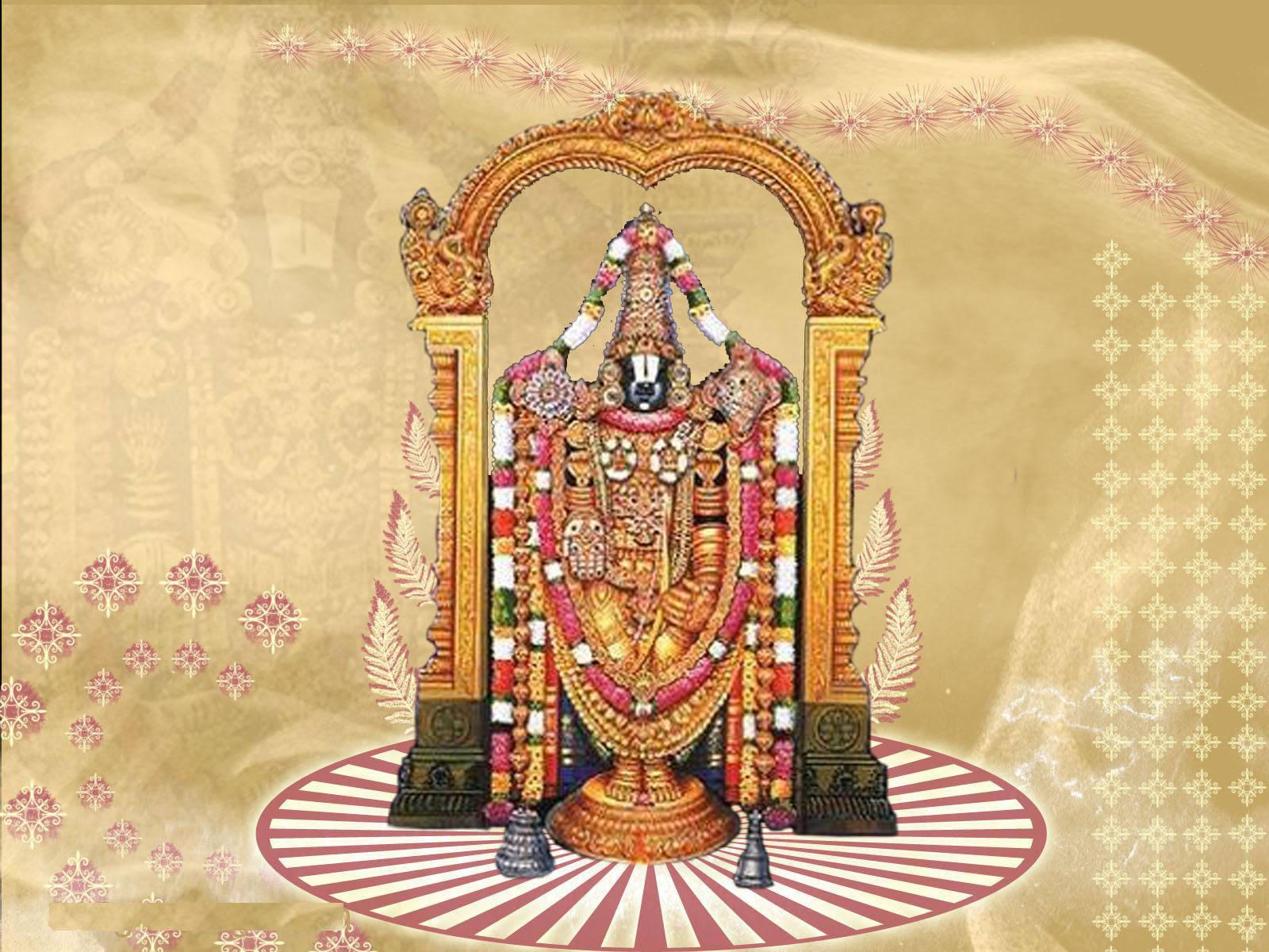 Lord Venkateswara 4K Golden Theme — 1600x1200 wallpaper