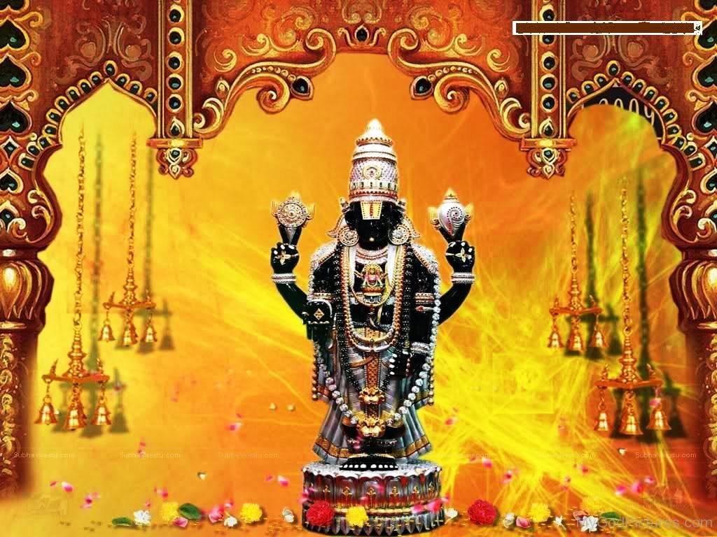 Lord Venkateswara 4K In Black — 1024x768 wallpaper