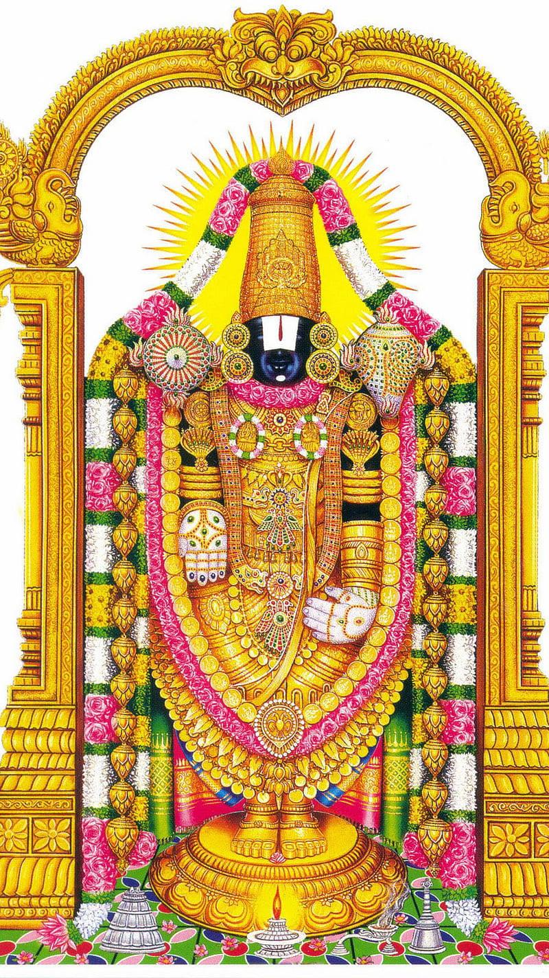 Lord Venkateswara 4K In Gold — 800x1424 wallpaper