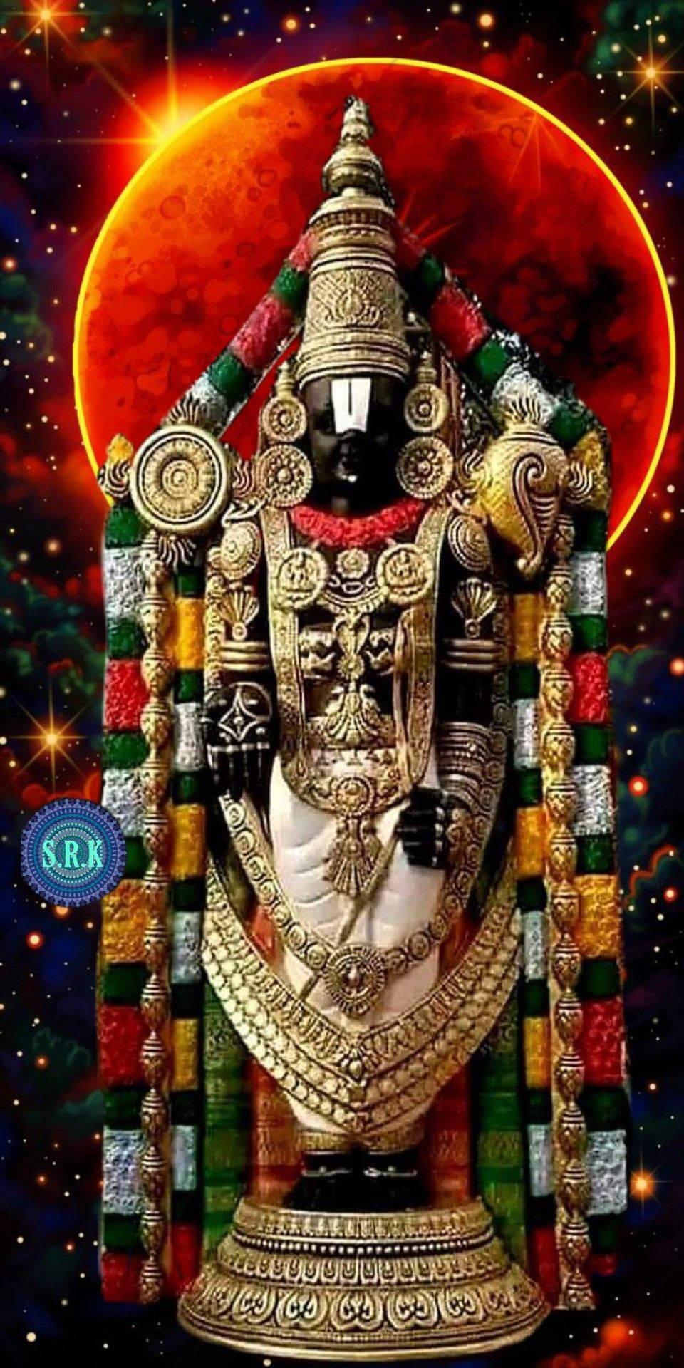 Lord Venkateswara 4K Space Background — 960x1920 wallpaper