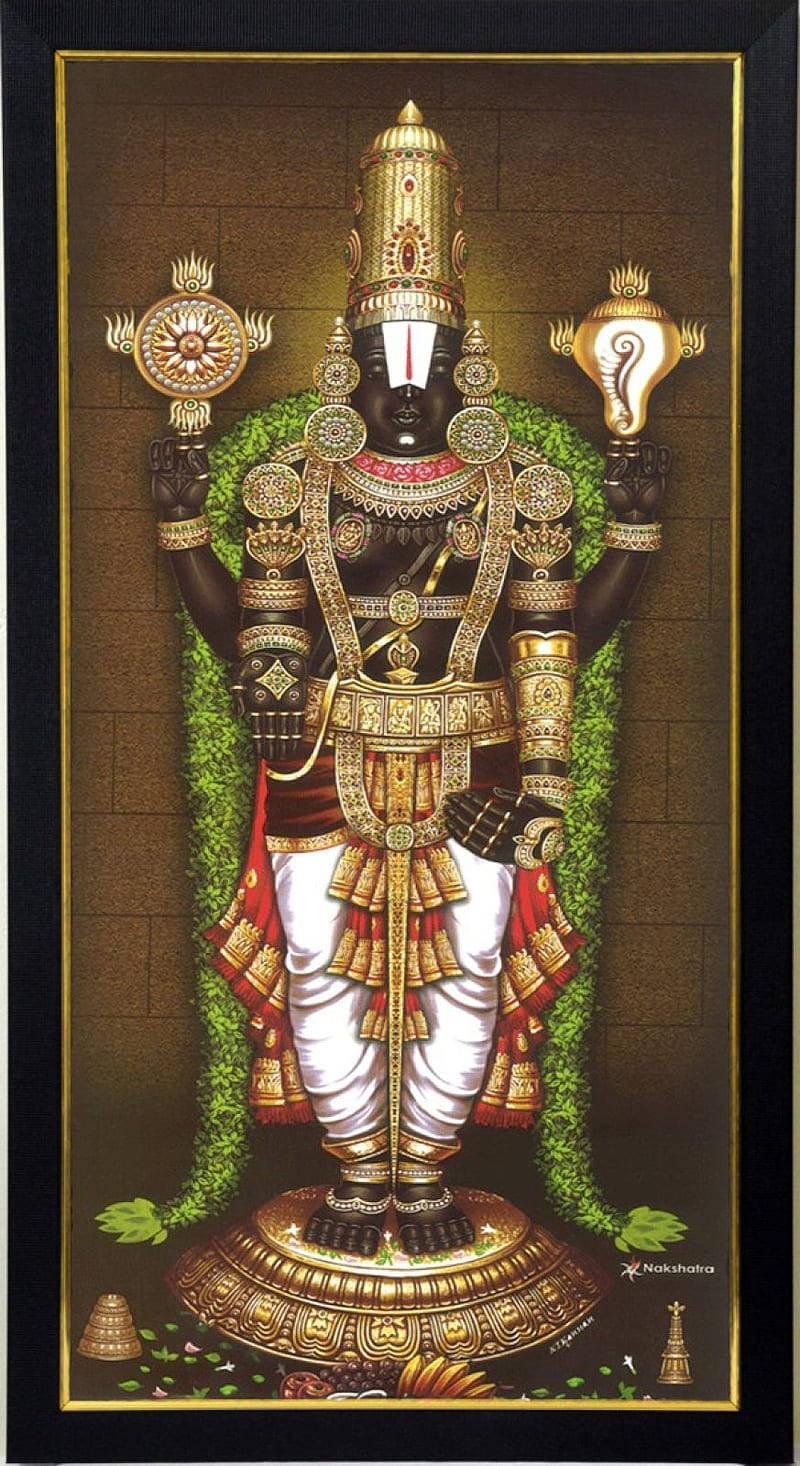 Lord Venkateswara 4K With Disc And Conch — 800x1466 wallpaper