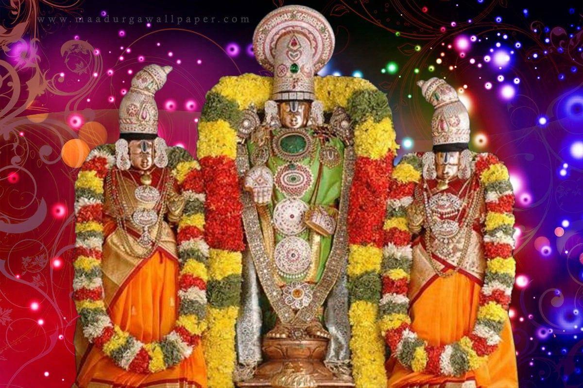 Lord Venkateswara 4K With Lakshmi And Bhumi — 1200x800 wallpaper