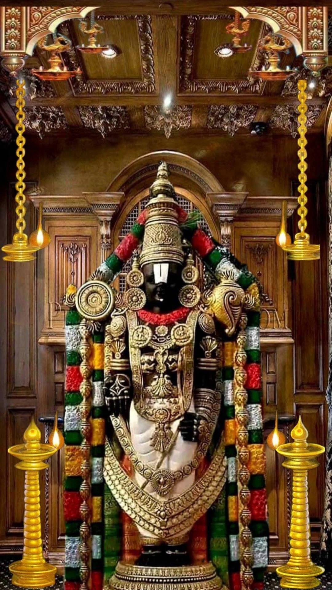 Lord Venkateswara 4K Wood Background — 1080x1919 wallpaper