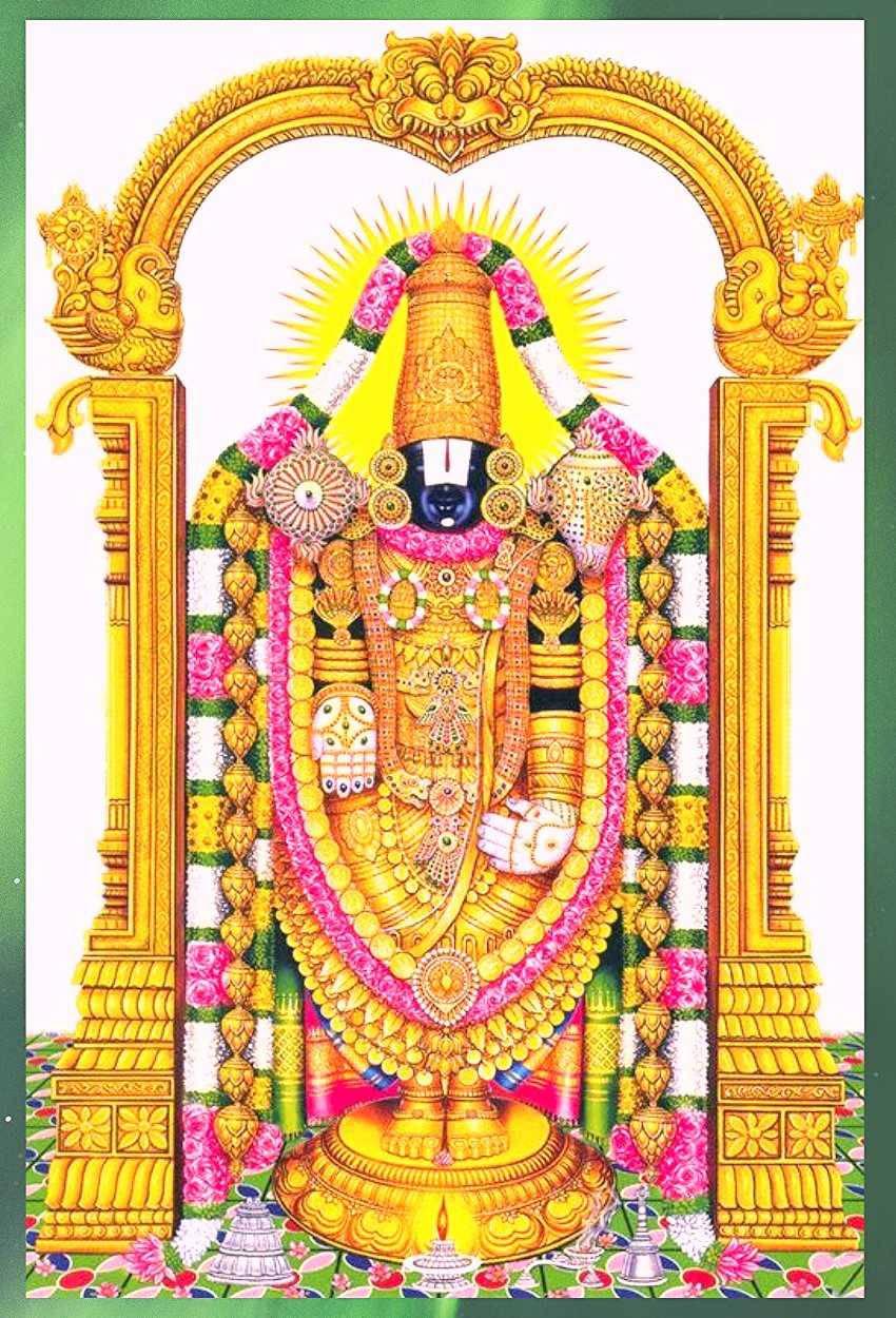 Lord Venkateswara Green Frame — 850x1250 wallpaper
