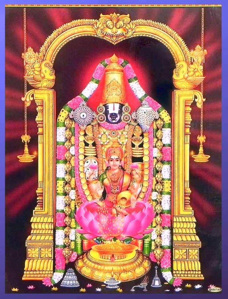 Lord Venkateswara On Red Curtain — 800x1050 wallpaper