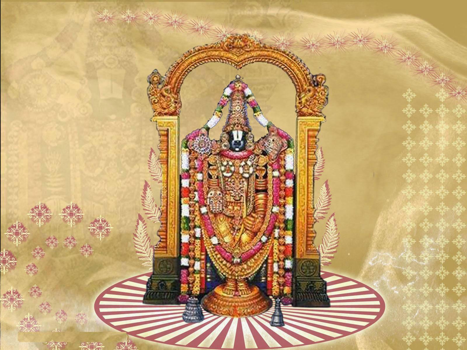 Lord Venkateswara On Spinning Red Floor — 1600x1200 wallpaper