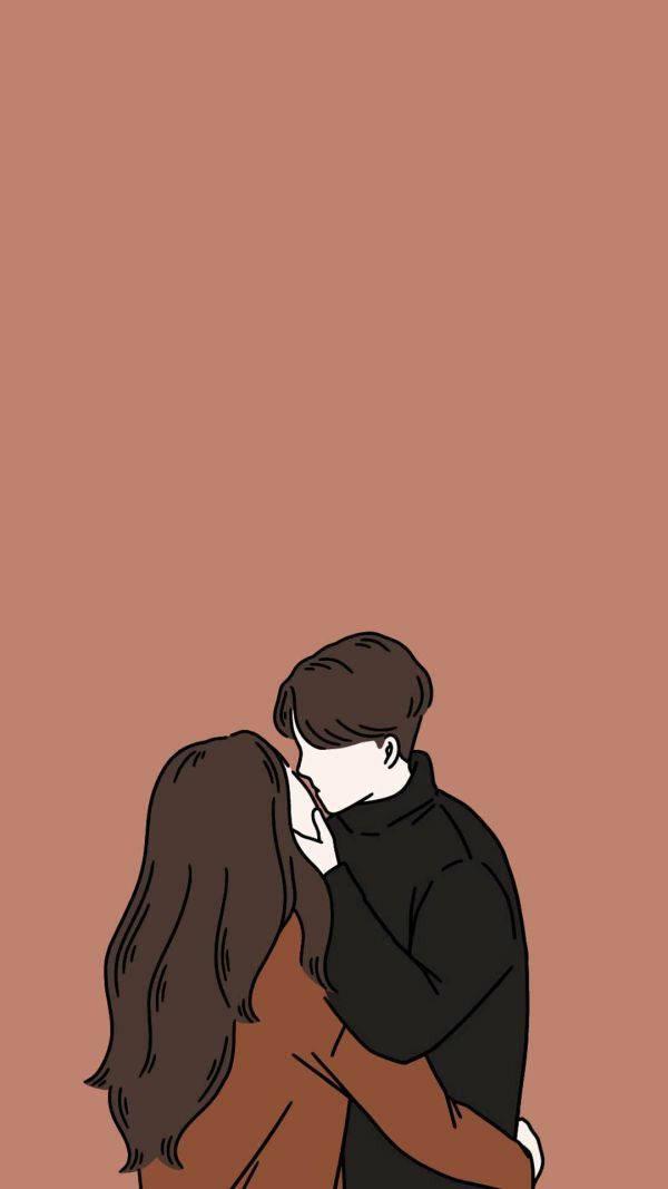 Love Cute Couple Hugging — 600x1067 wallpaper