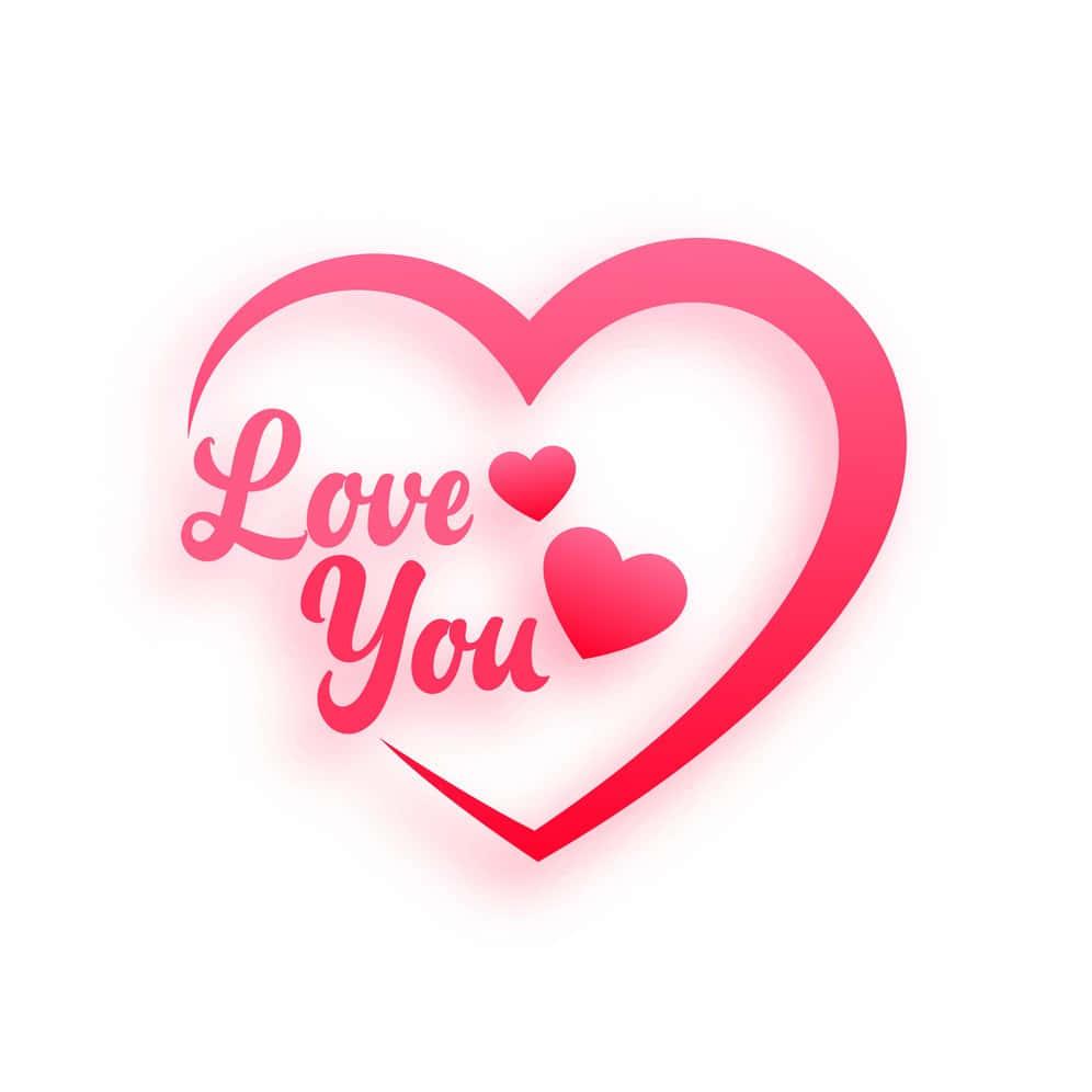 love you heart shaped logo — 996x996 wallpaper