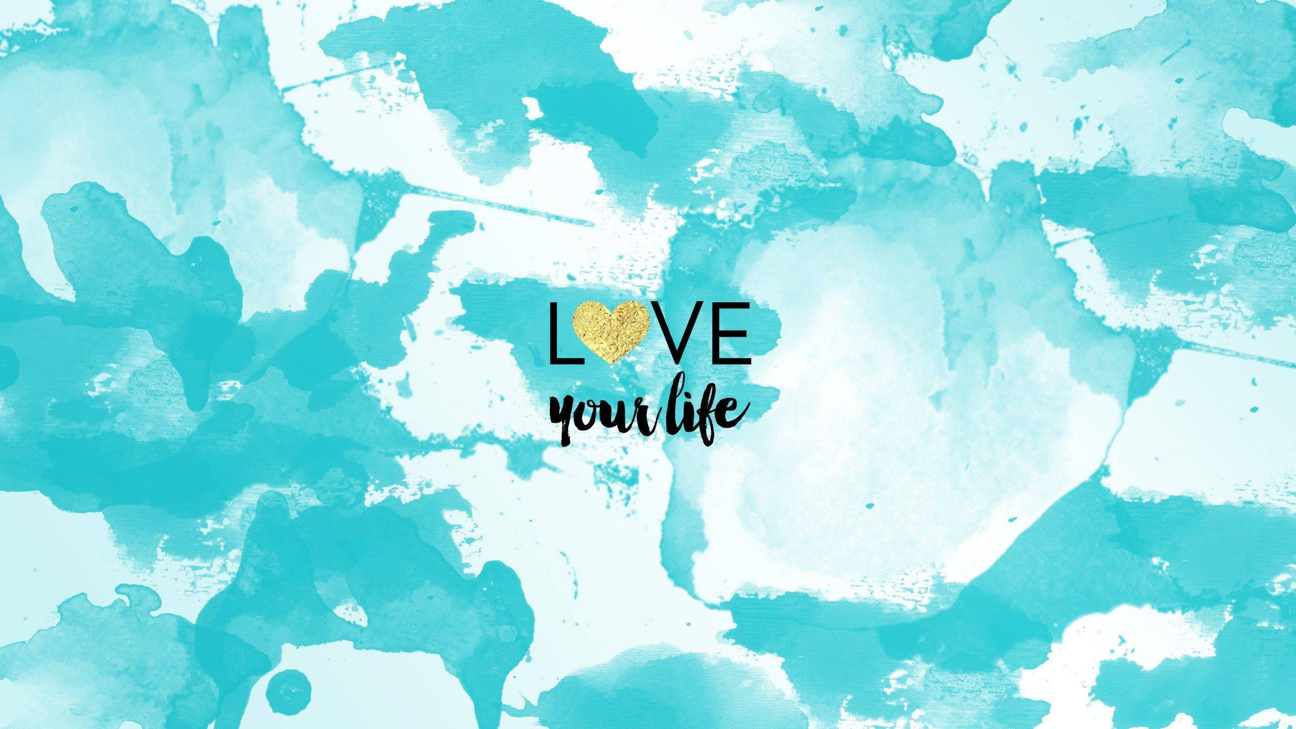Love Your Life Pastel Aesthetic — 2560x1440 wallpaper